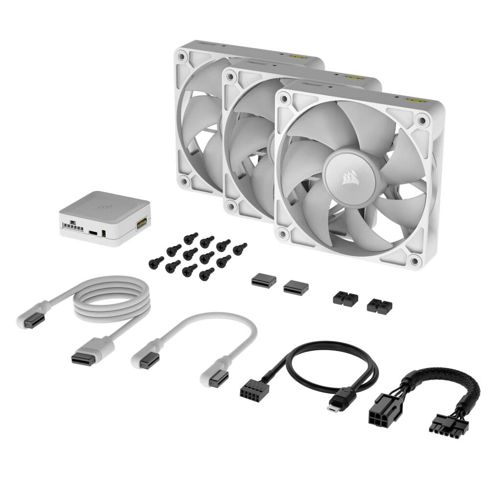 Corsair Ventilatore RX120 RGB / CO-9051022-WW Bianco 3-Pack