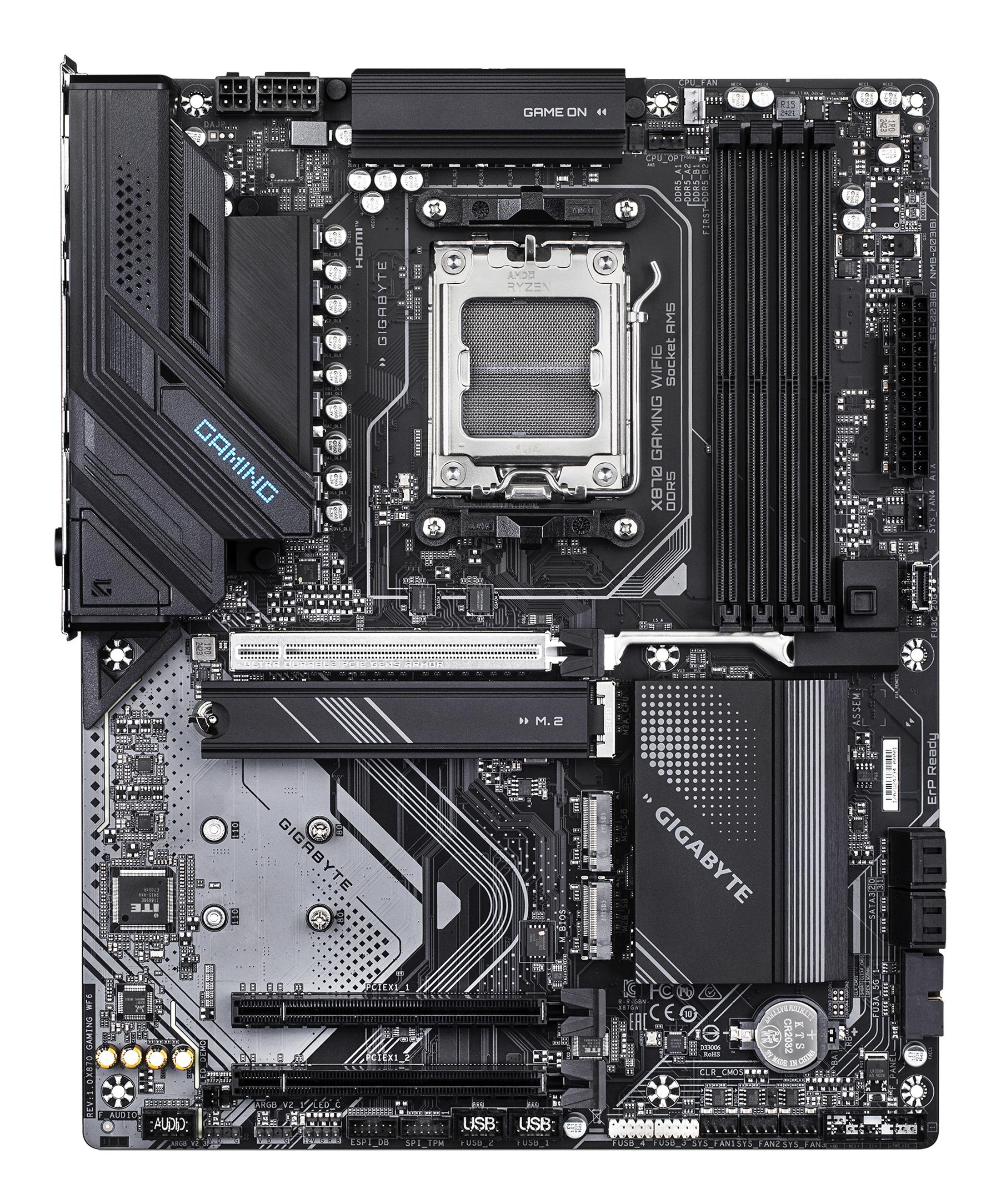 GIGABYTE Carte mère X870 Gaming WiFi6 / X870 GAMING WF6 Noir