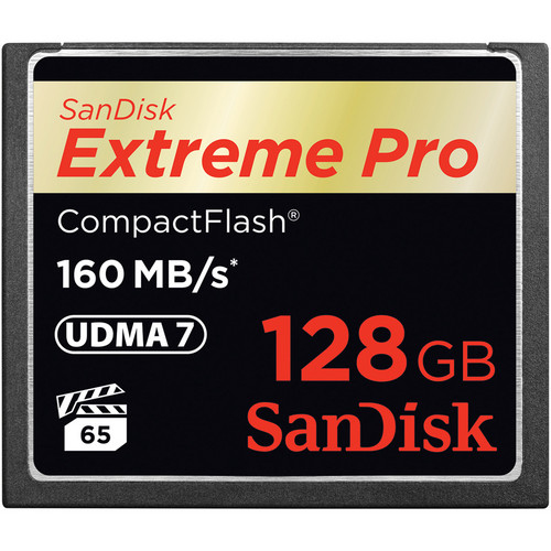 SanDisk CompactFlash-Karte Extreme PRO CF 128GB / SDCFXPS-128G-X46 Schwarz
