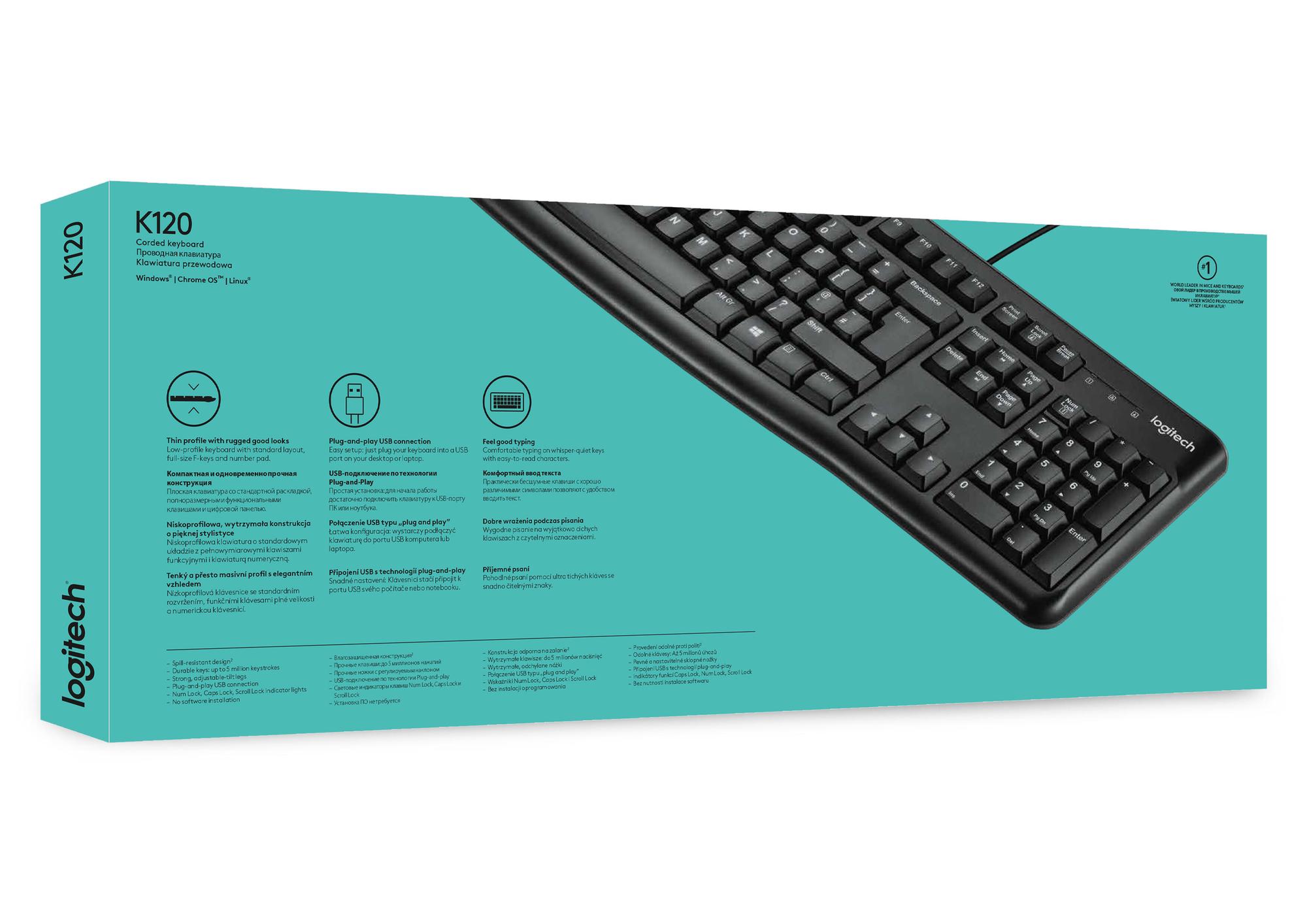 Logitech Tastatur K120 Business / 920-002479 Schwarz