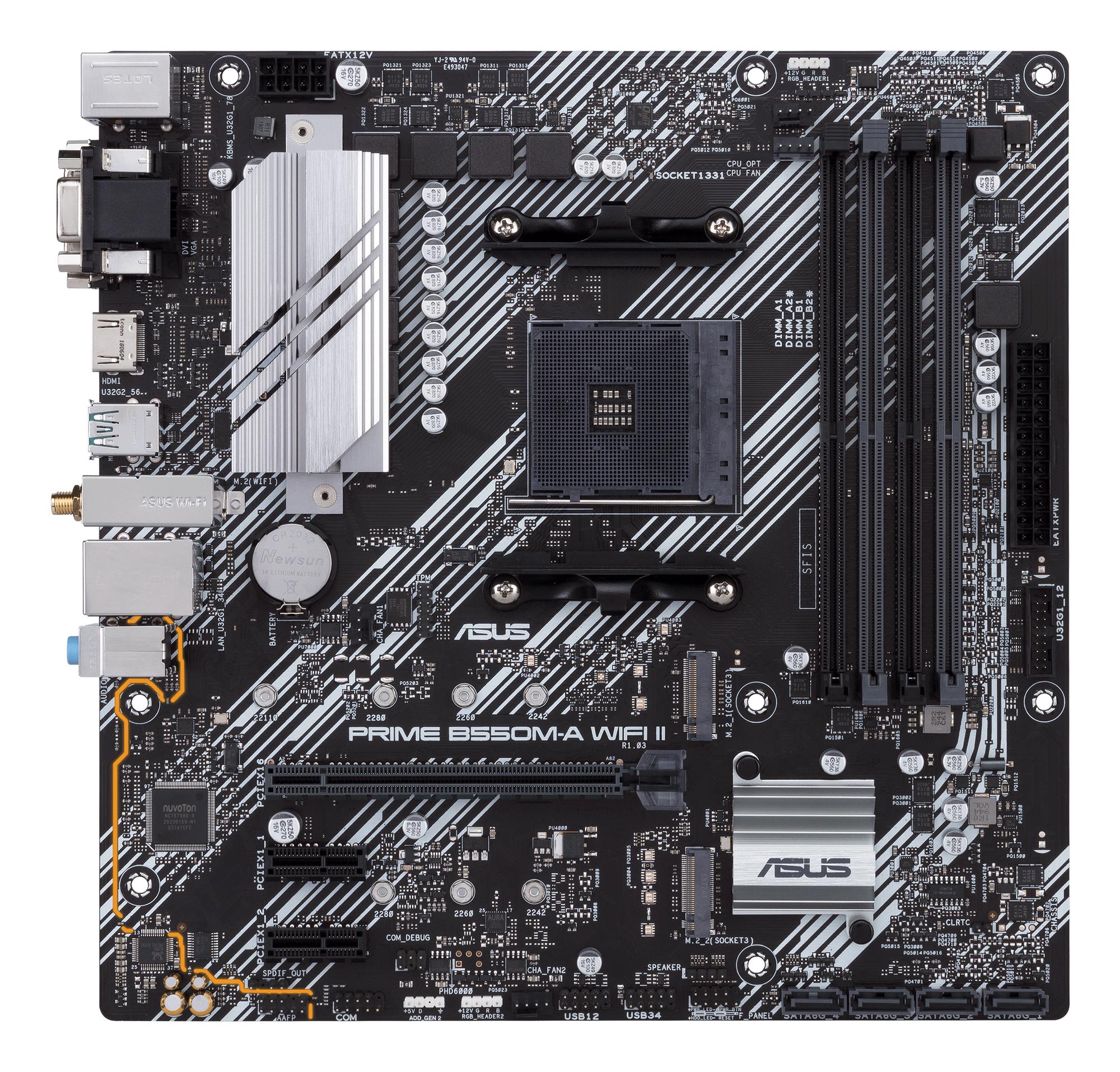 ASUS Mainboard PRIME B550M-A WIFI II / 90MB19X0-M0EAY0 Multicoloured