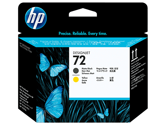 HP Printhead 72 / C9384A Matt Black, Yellow