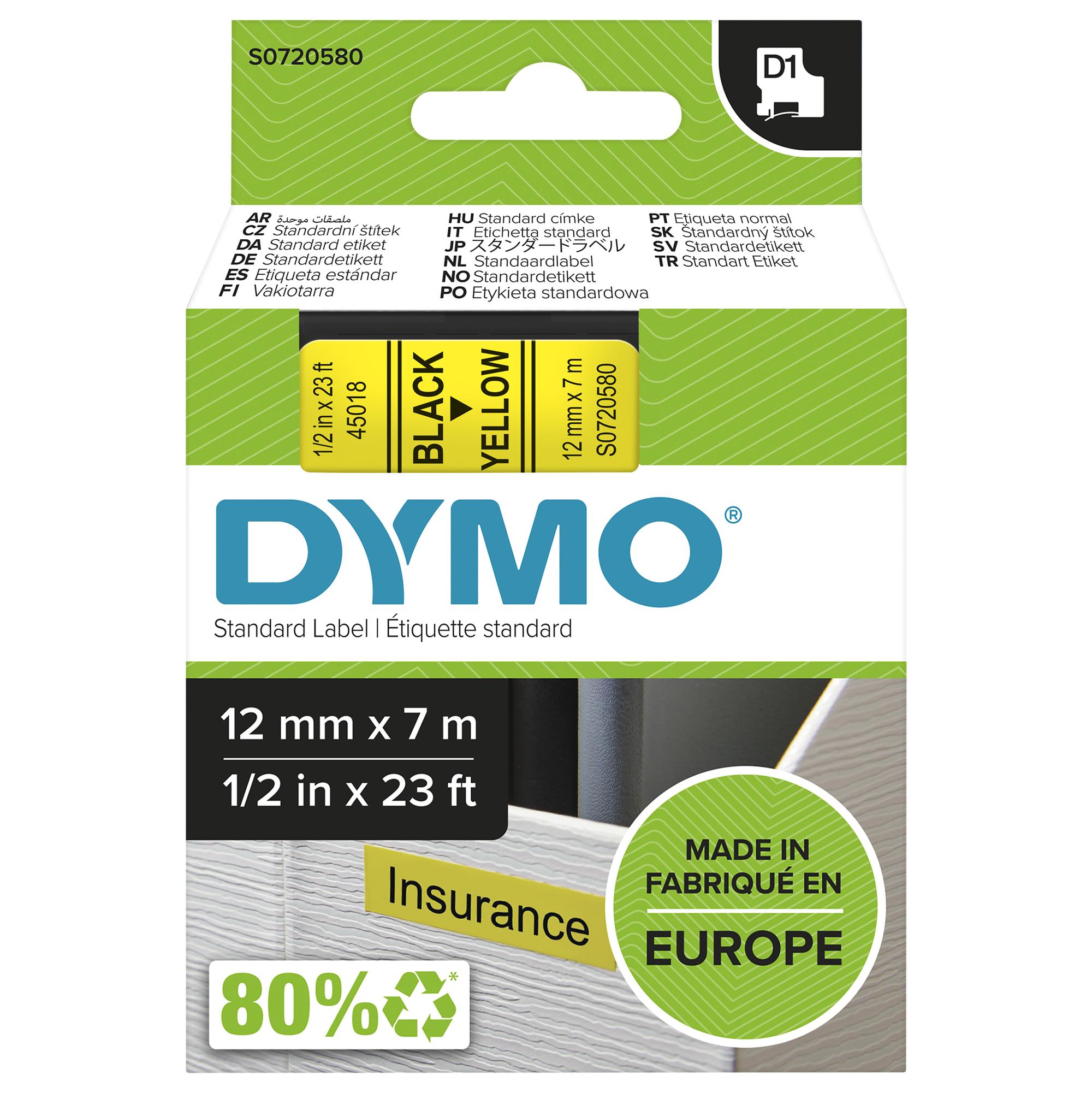 DYMO Colour ribbon 45018 / S0720580 Black, yellow
