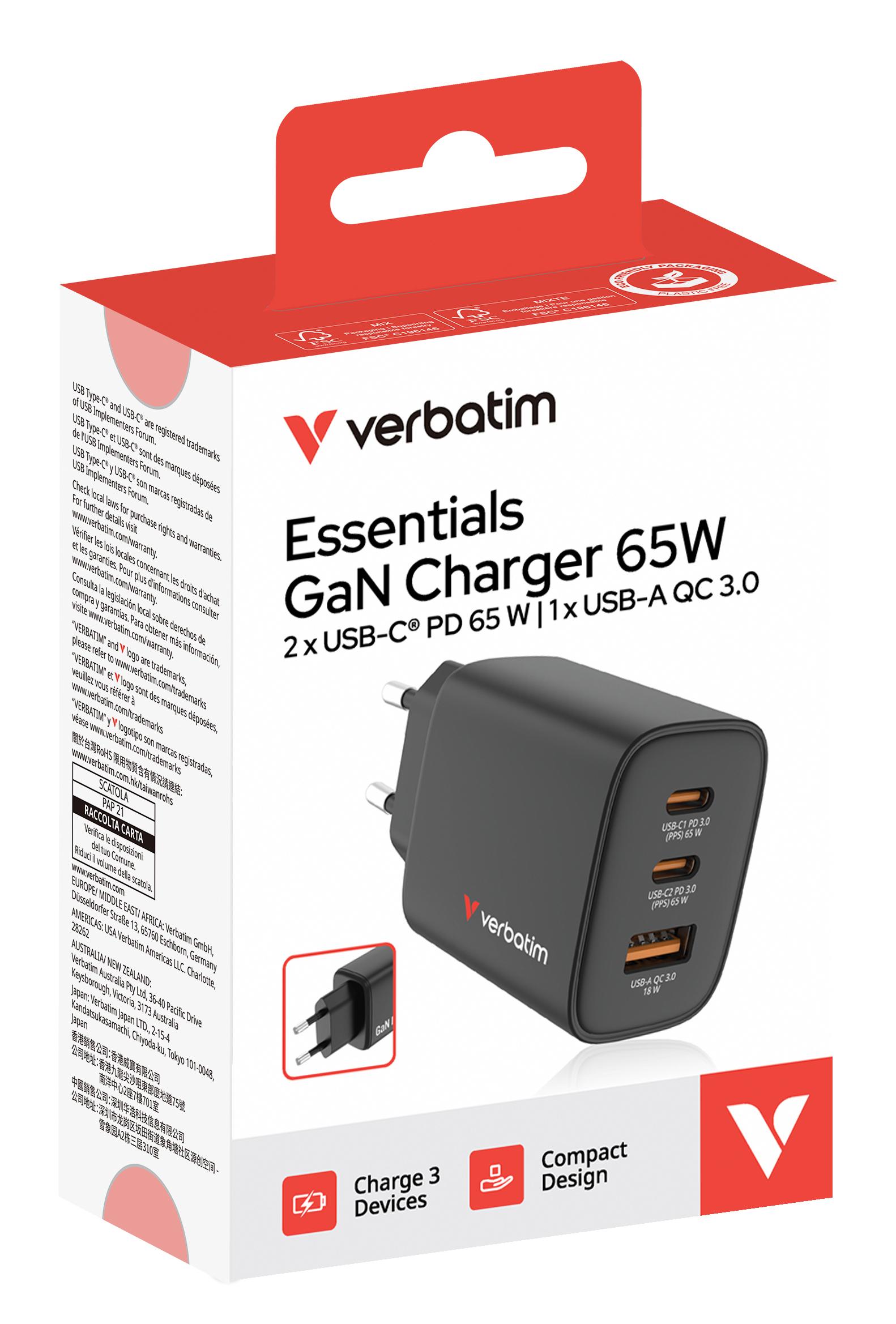Verbatim Essentials 65W / 32352 Nero