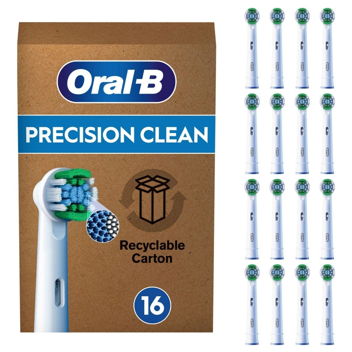 Oral-B Aufsteckzahnbürste 16x Precis / 8006540859773 Weiß