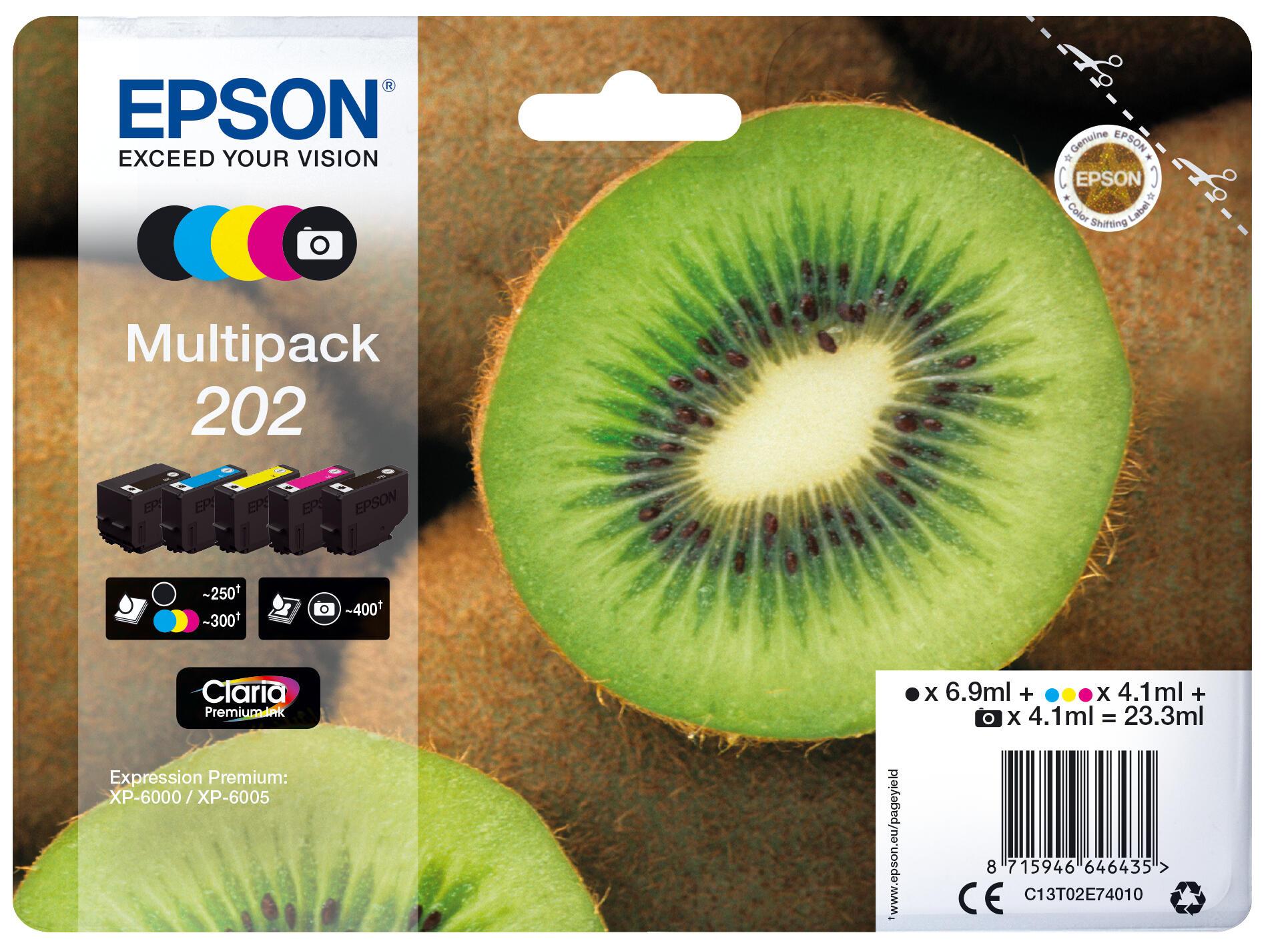 Epson Tinte 202 / C13T02E74020 BK,PBK,C,M,Y Standard