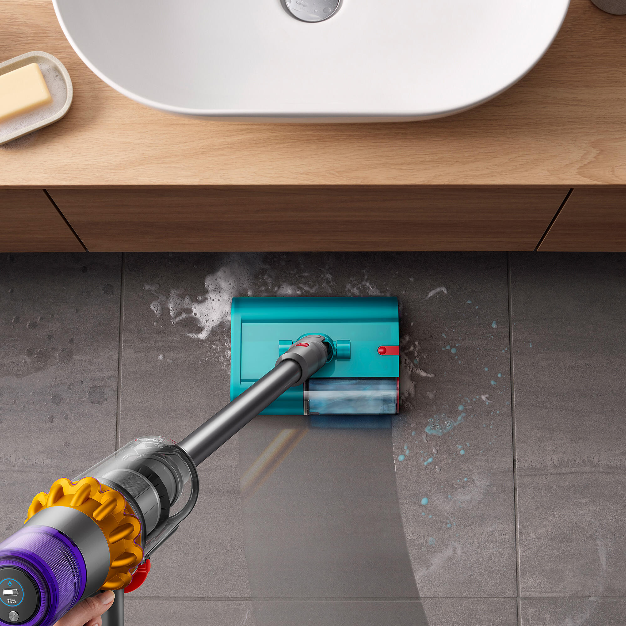 Dyson Aspirateur à main V15s Detect Submarine / 448798-01 Nickel, jaune