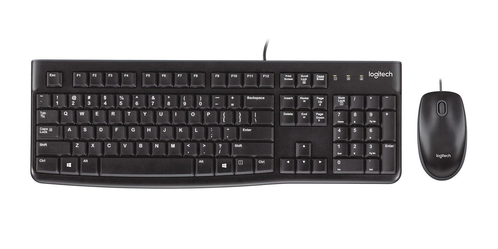 Logitech Maus- und Tastatur-Set MK120 / 920-002540 Schwarz