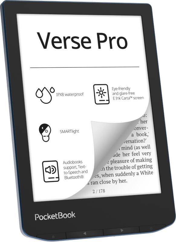 PocketBook lettore di eBook Verse Pro EU / PB634-A-WW Nero, blu S 15,2 cm (6")