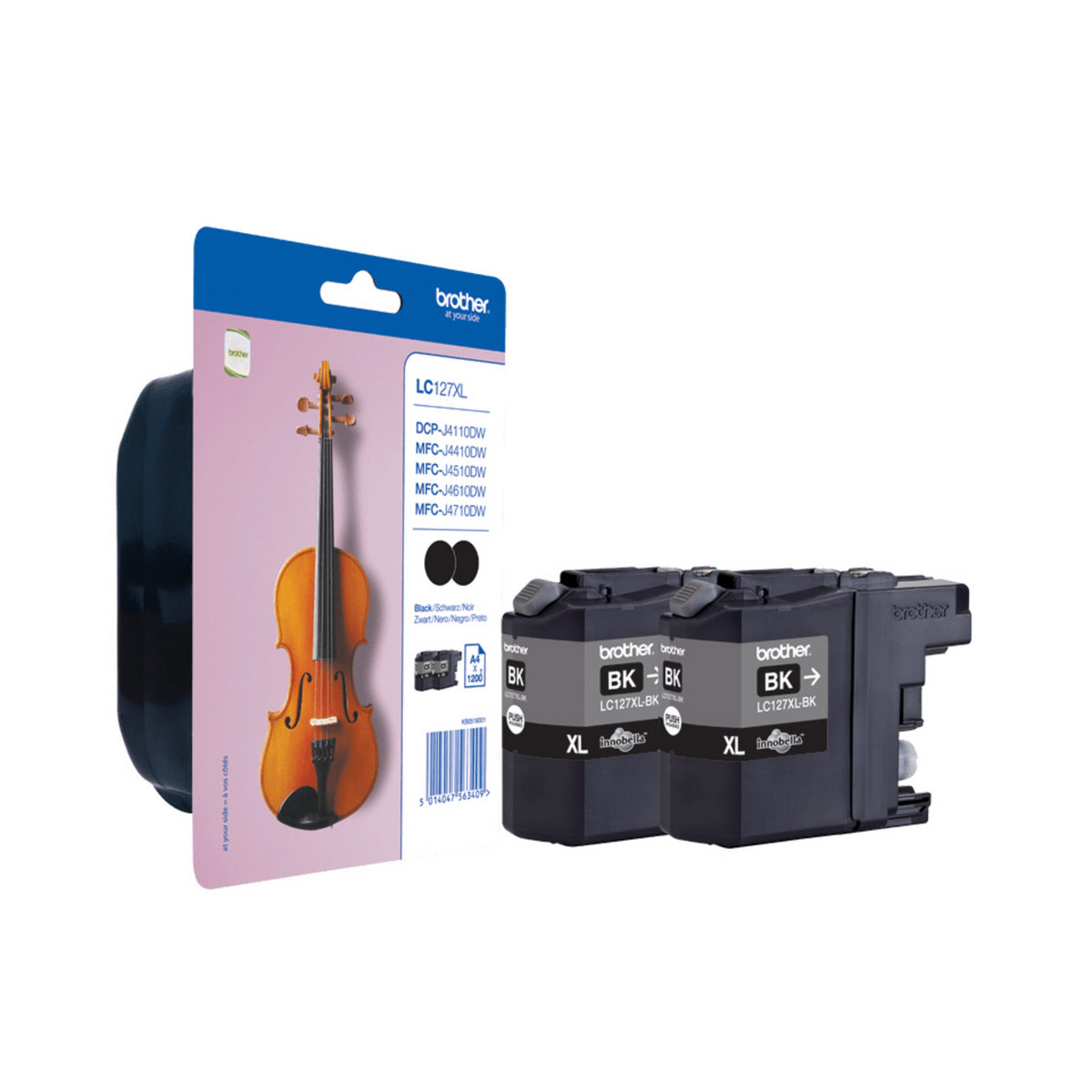 Brother Inchiostro LC-127XLBKBP2 / LC127XLBKBP2 Nero XL Doppelpack