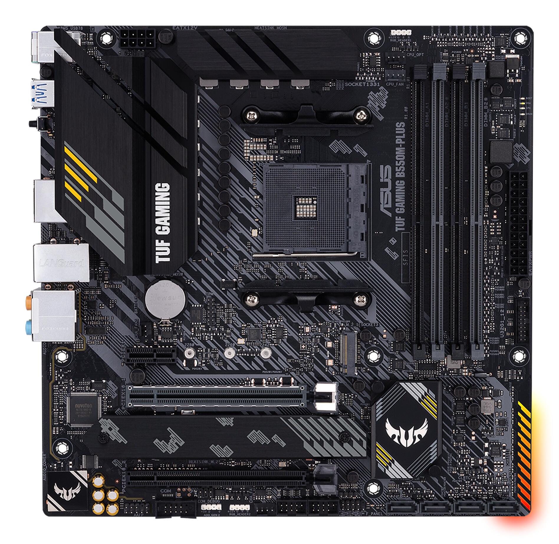 ASUS Carte mère TUF GAMING B550M-PLUS / 90MB14A0-M0EAY0 Noir