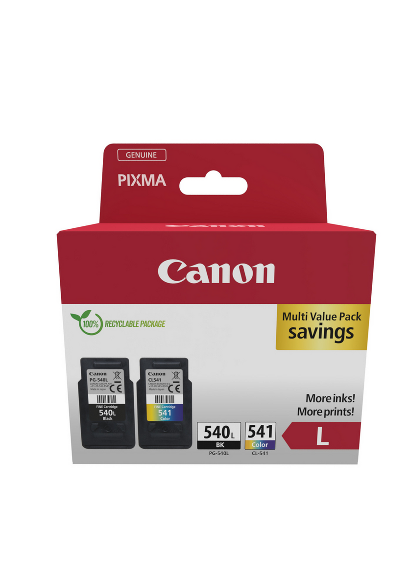 Canon Tinte PG540L/CL541XL / 5224B013 BK,C,M,Y XL Multipack in Blister