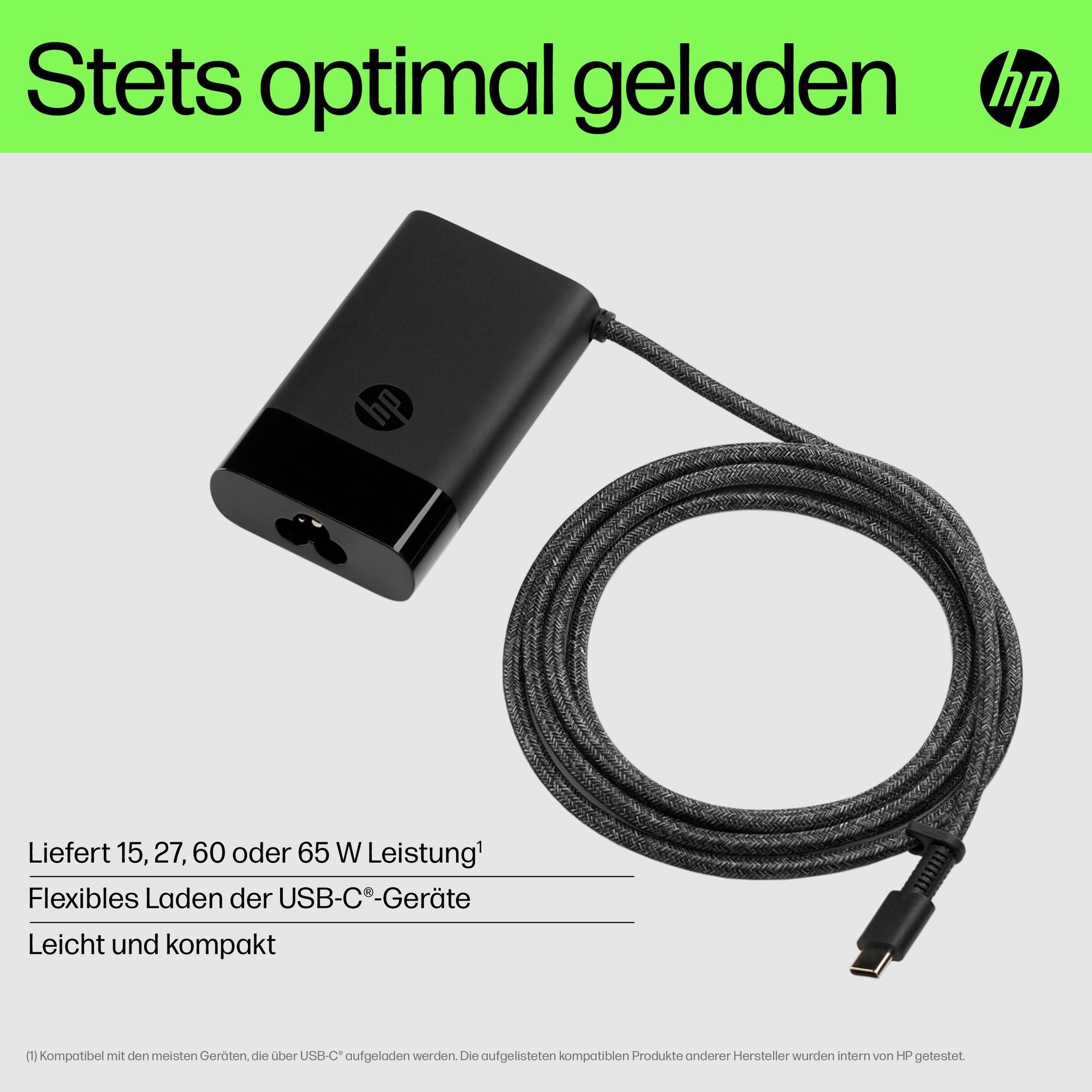 HP Power supply unit USB-C 65W / 671R2AA#ABB Black