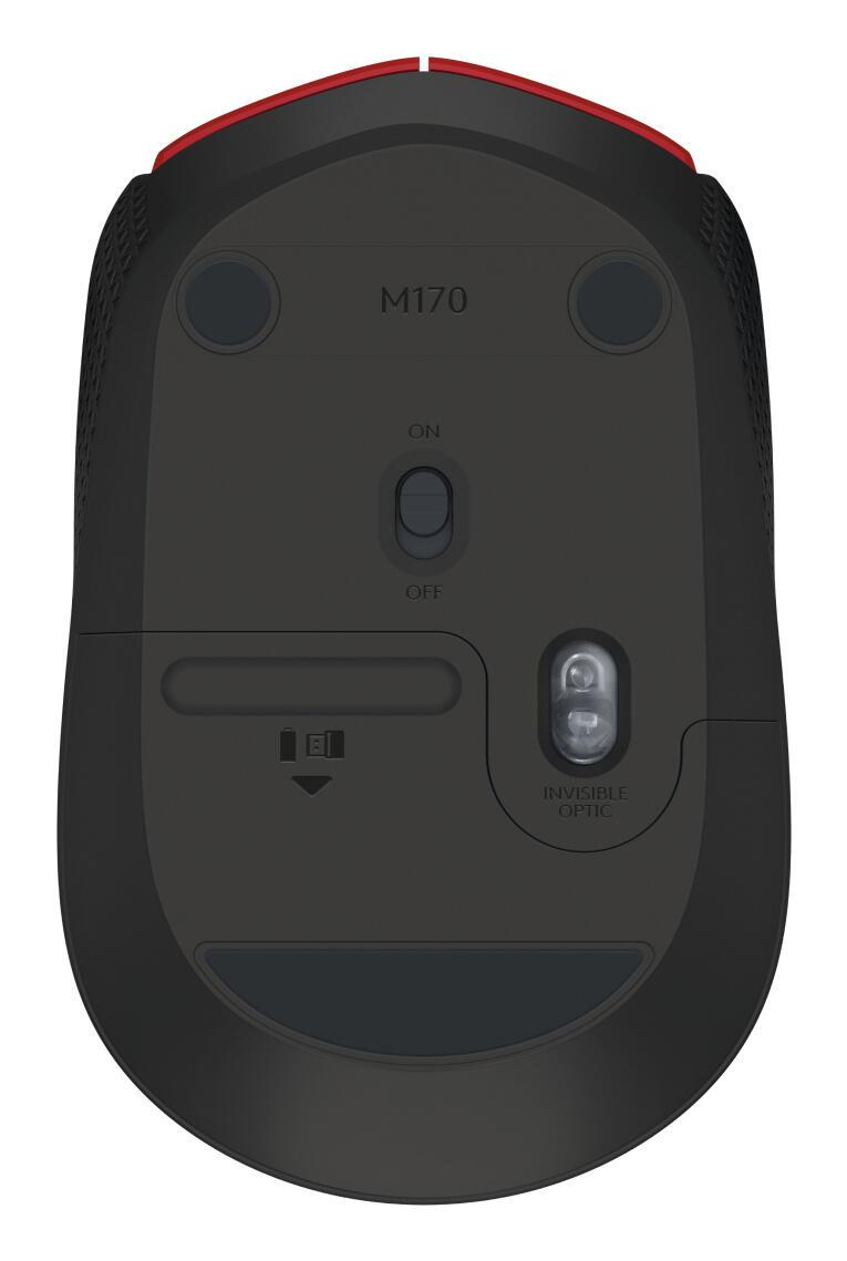 Logitech Ratón M171 / 910-004641 Negro, rojo