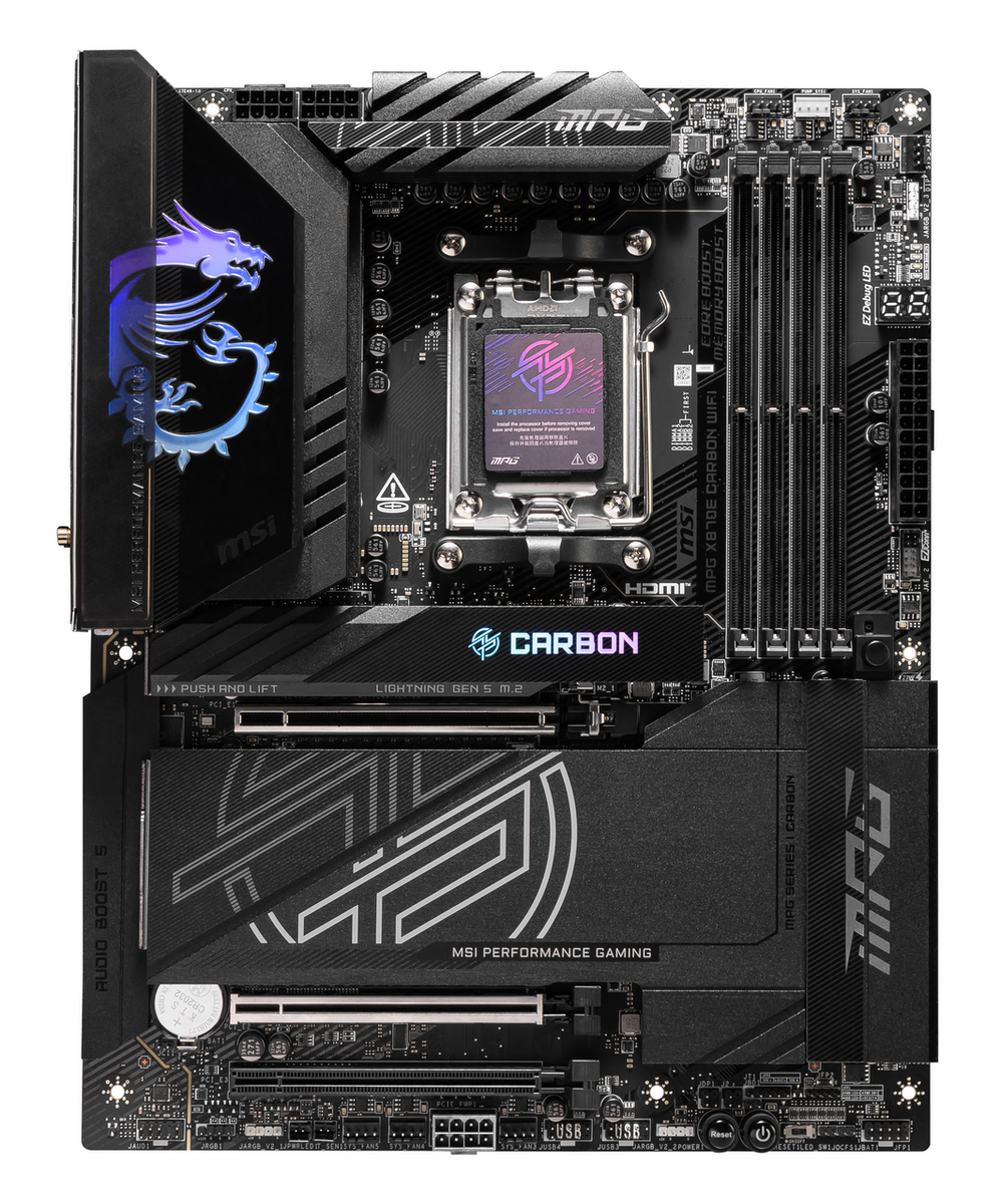 MSI Mainboard MPG X870E Carbon WiFi / 7E49-001R Schwarz