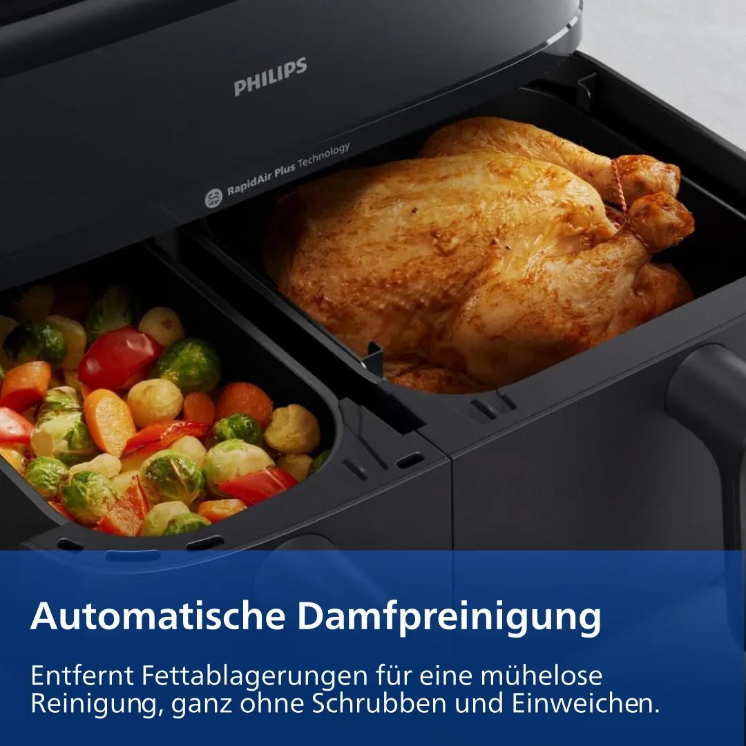 Philips Freidora de aire caliente 5000 Series / NA552/00 Negro, dorado