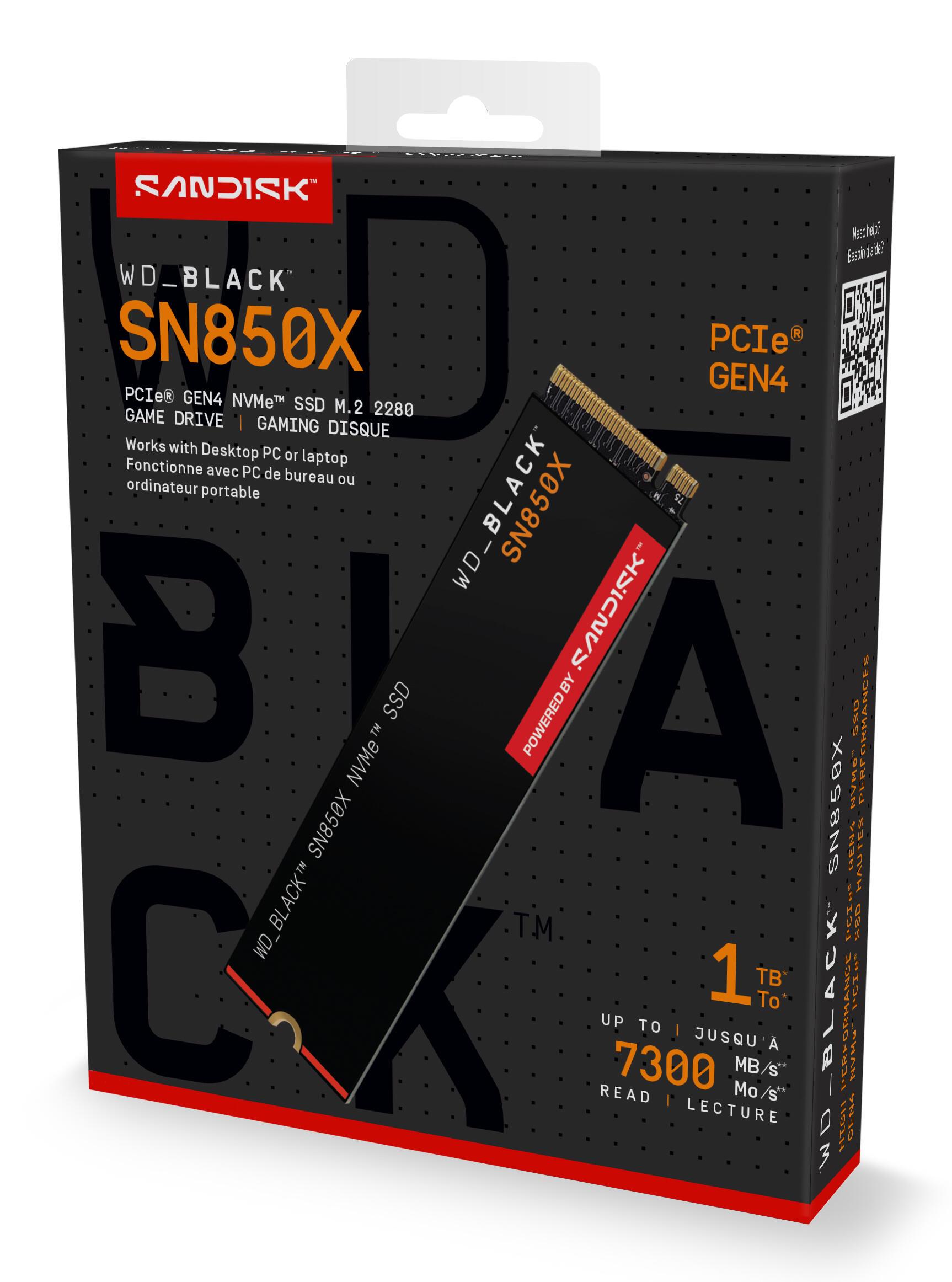 Western Digital SSD M.2 WD Black SN850X / WDS100T2X0E-00BCA0 Multicolore