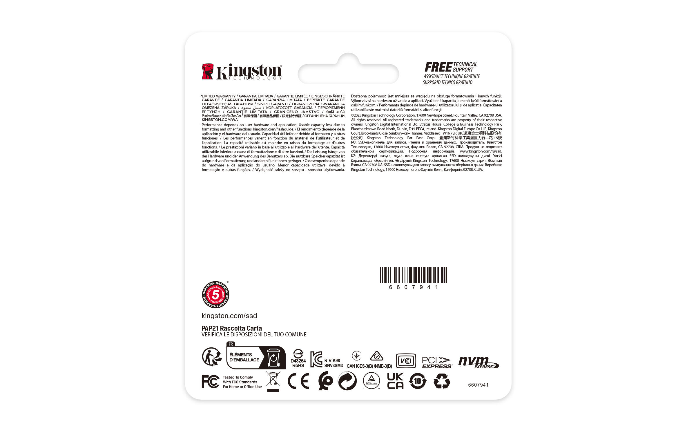 Kingston SSD M.2 NV3 M.2 2230 1TB / SNV3SM3/1T0