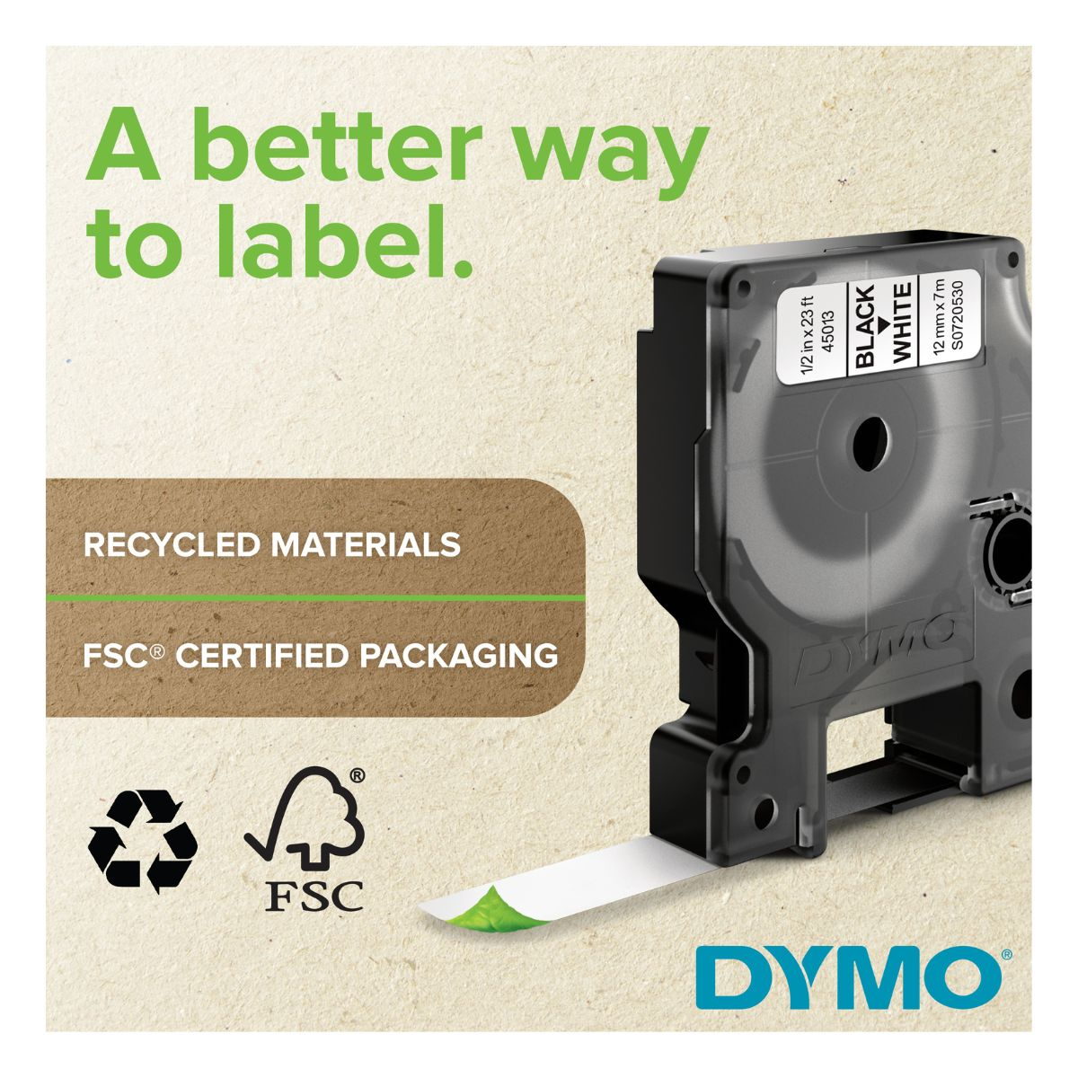 Dymo Label 2093098 Black on White 10-Pack Dymo Label 2093098 Black on White 10-Pack