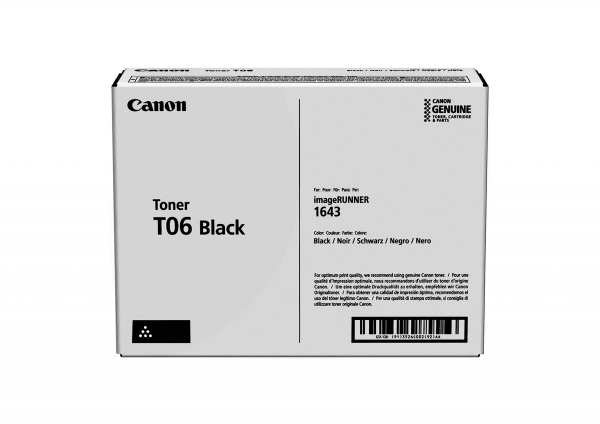 Canon Tóner T06 / 3526C002 Negro