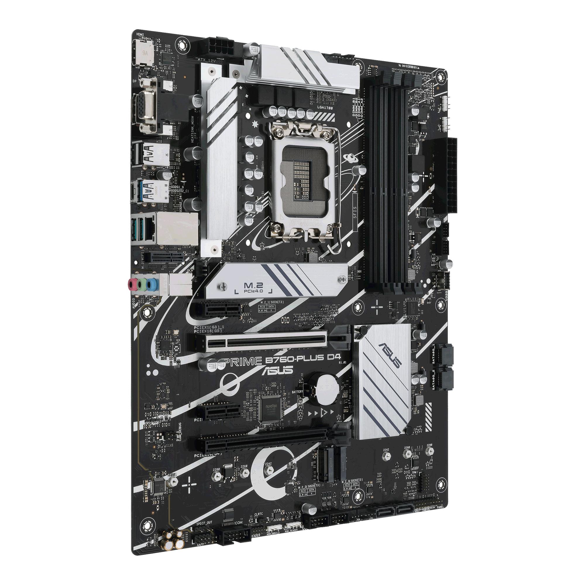 ASUS Mainboard PRIME B760-PLUS D4 / 90MB1CW0-M1EAY0 Black