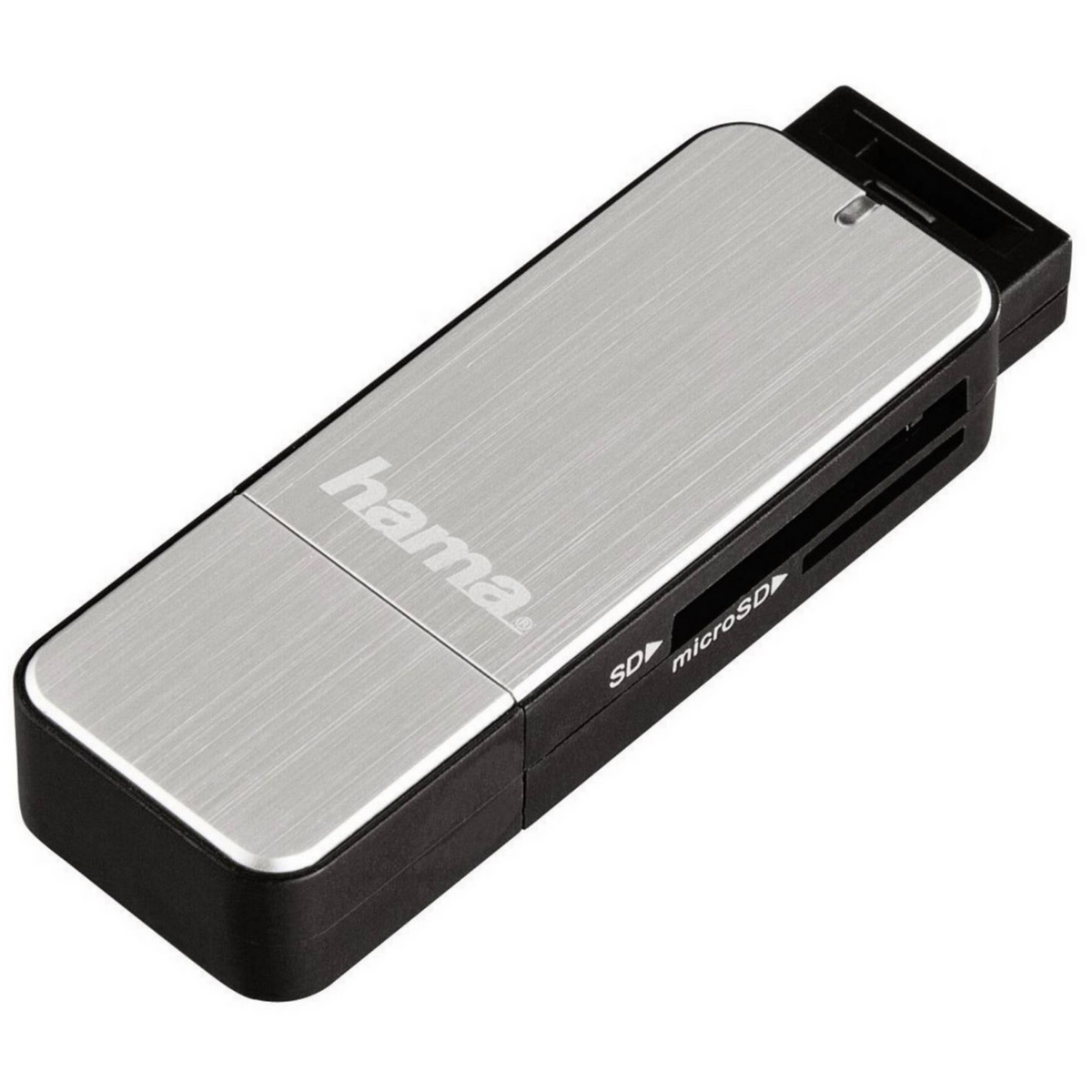 Hama Lettore di schede SD USB-A / 00123900 Argento/Nero