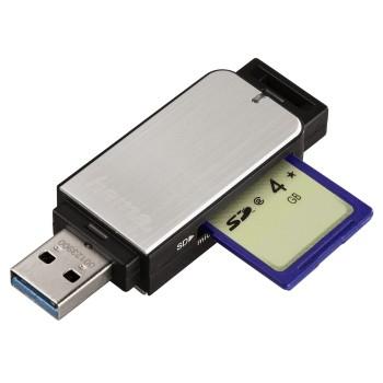 Hama SD-Kartenleser USB-A / 00123900 Schwarz, Silber
