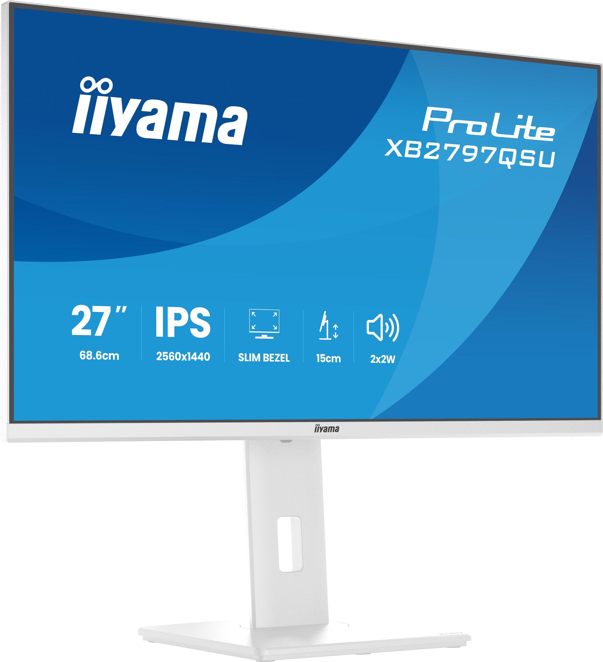 iiyama Monitor ProLite XB2797QSU / XB2797QSU-W1 Weiß 68,6 cm (27")