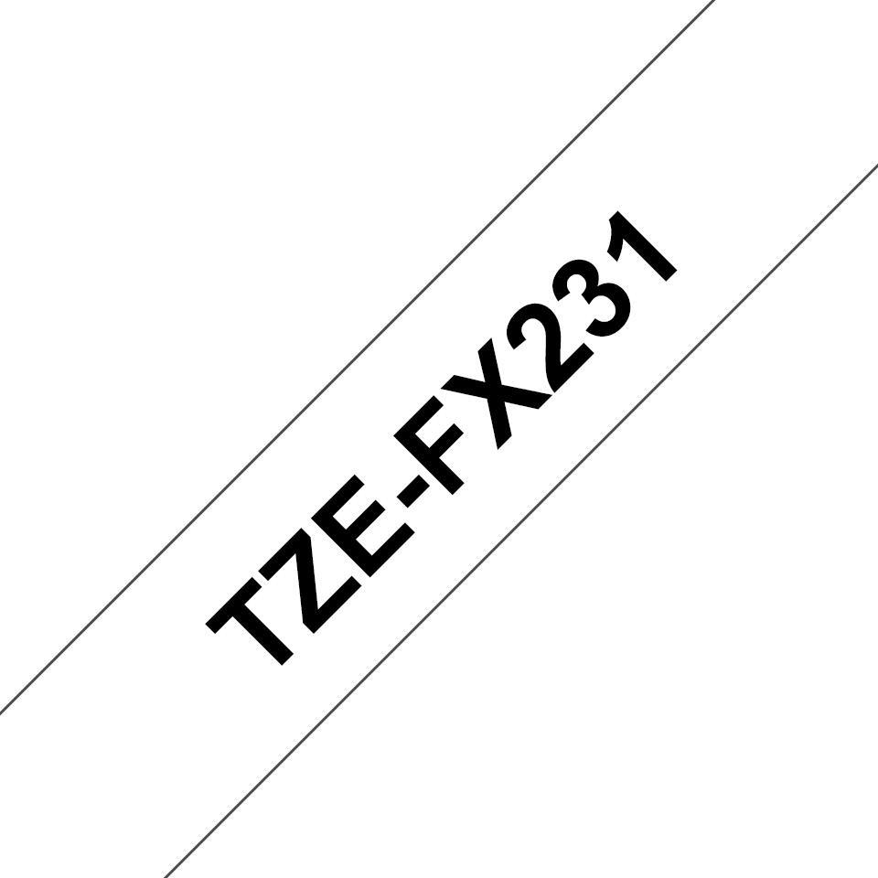 Brother Colour ribbon TZE-FX231 / TZEFX231 Black, white