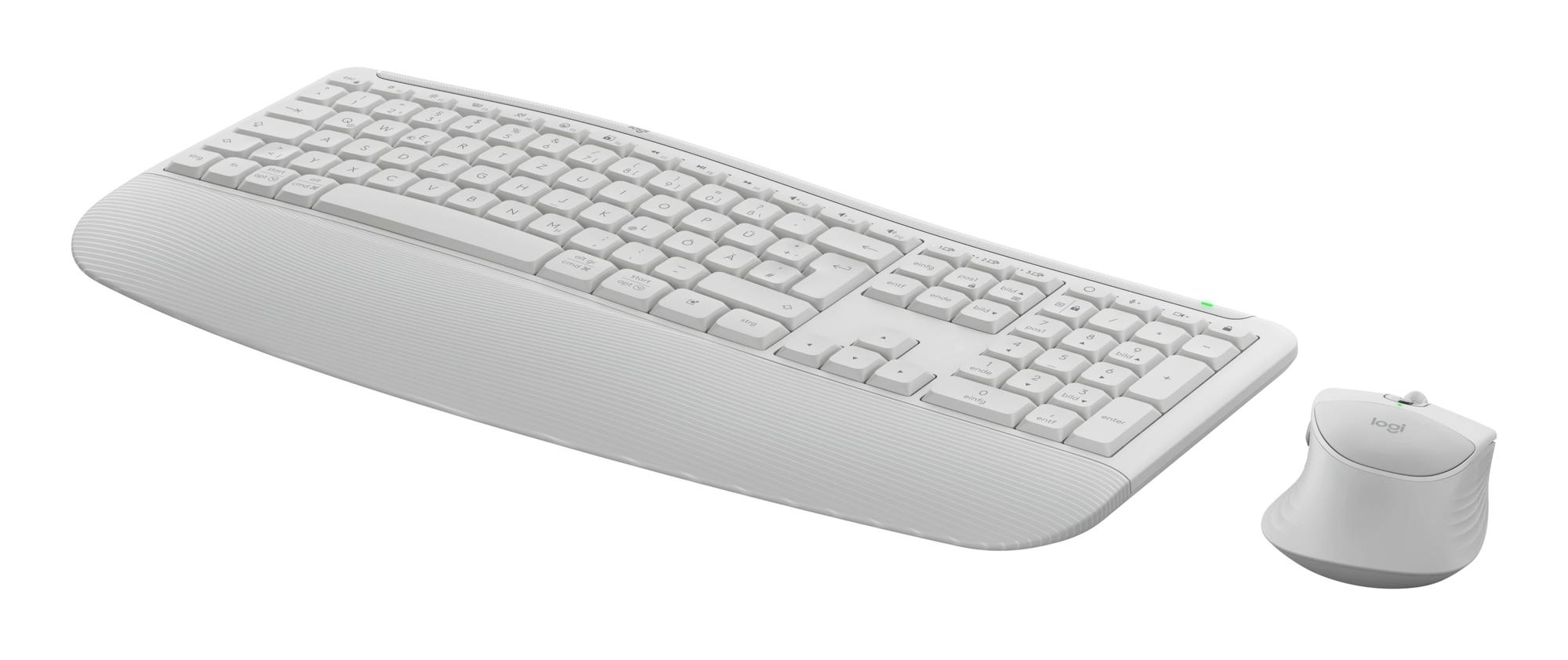 Logitech Set de ratón y teclado Signature Comfort Plus Combo MK880 / 920-014025 Blanco