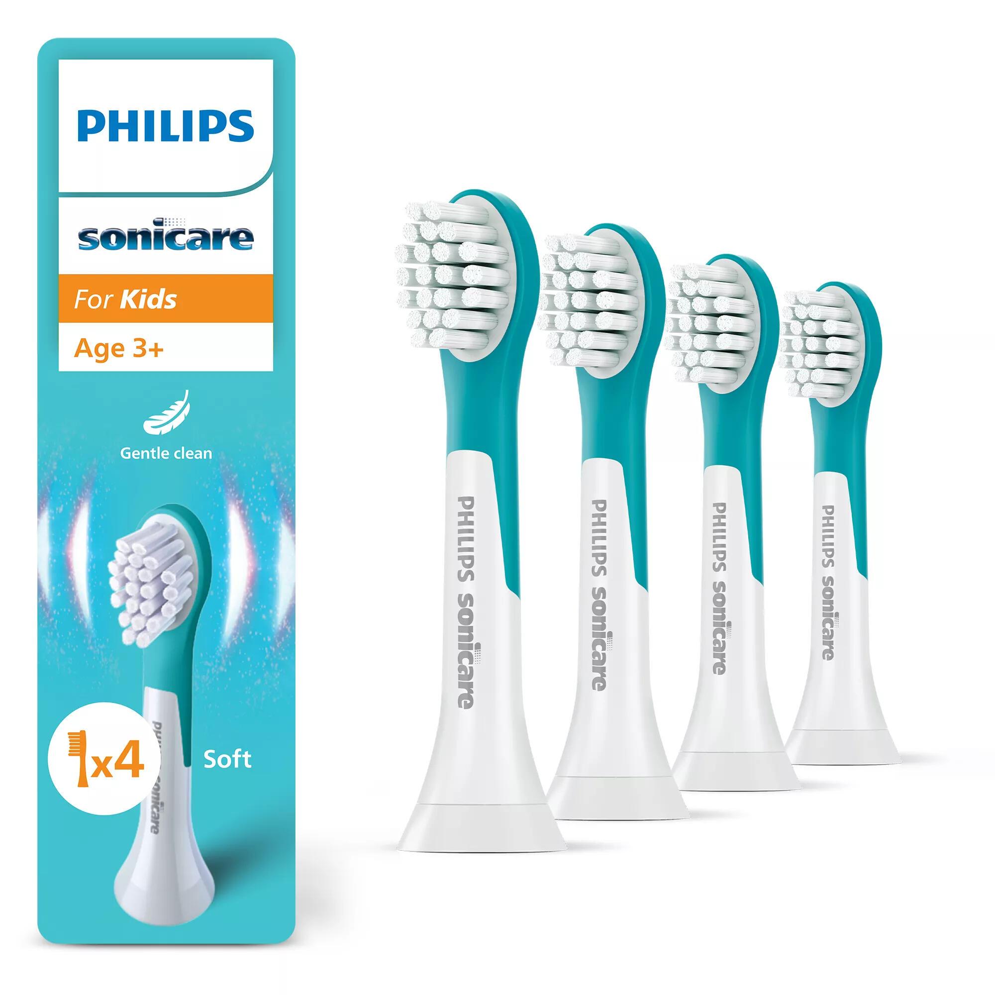 Philips Spazzolino da denti collegabile Sonicare For Kids 3+ / HX6034/90 Blu, bianco 4-Pack