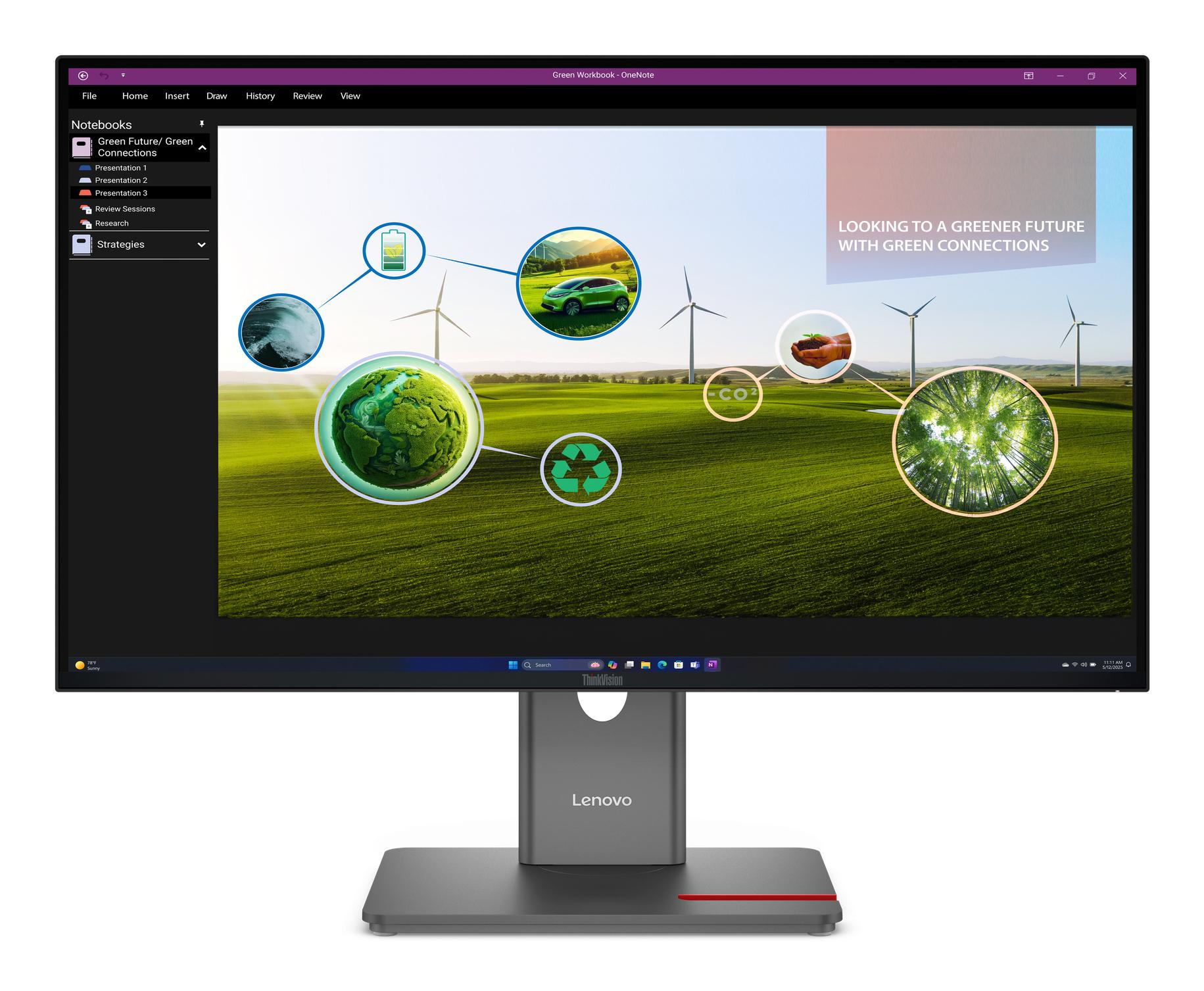 Lenovo Monitor P27Q-40 / 64A7GAT6EU Black