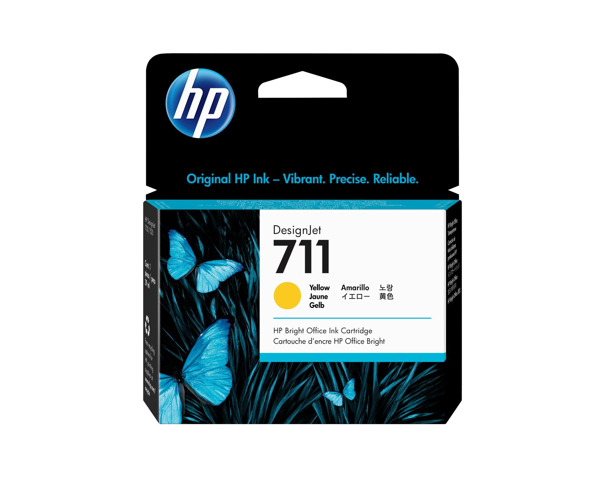 HP Tinta 711 / CZ132A Amarillo Standard