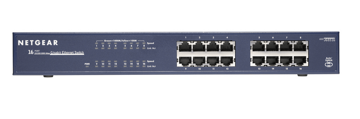 Netgear Interruptor JGS516 / JGS516-200EUS Negro