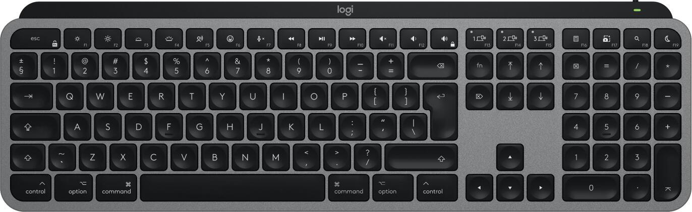Logitech Teclado MX Keys S für Mac / 920-011637 Aluminio, negro Standard