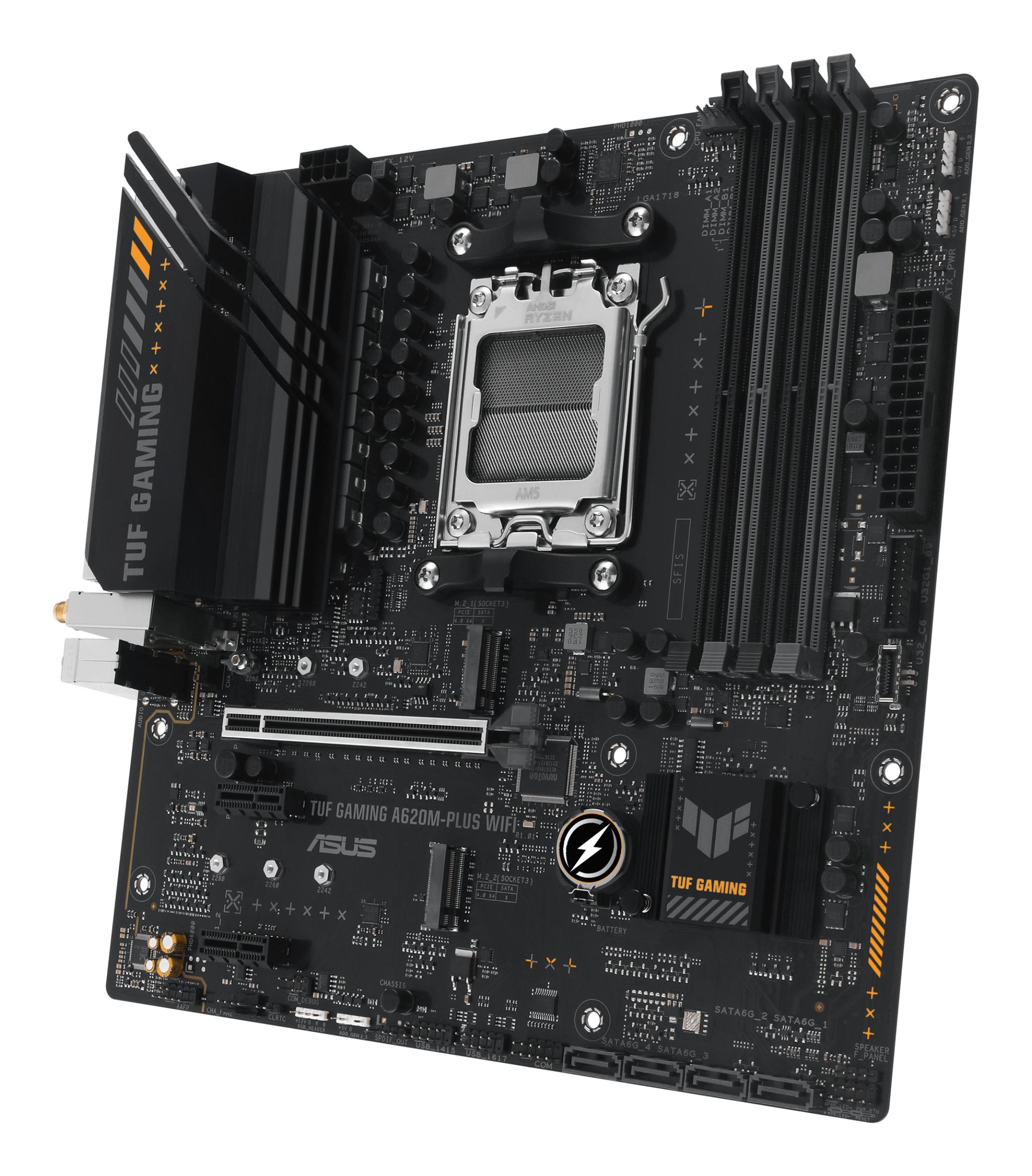 ASUS Mainboard TUF Gaming A620M-Plus WiFi / 90MB1F00-M0EAY0 Black
