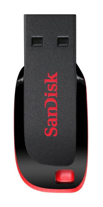 SanDisk Chiave USB Cruzer Blade 128GB / SDCZ50-128G-B35 Nero, rosso