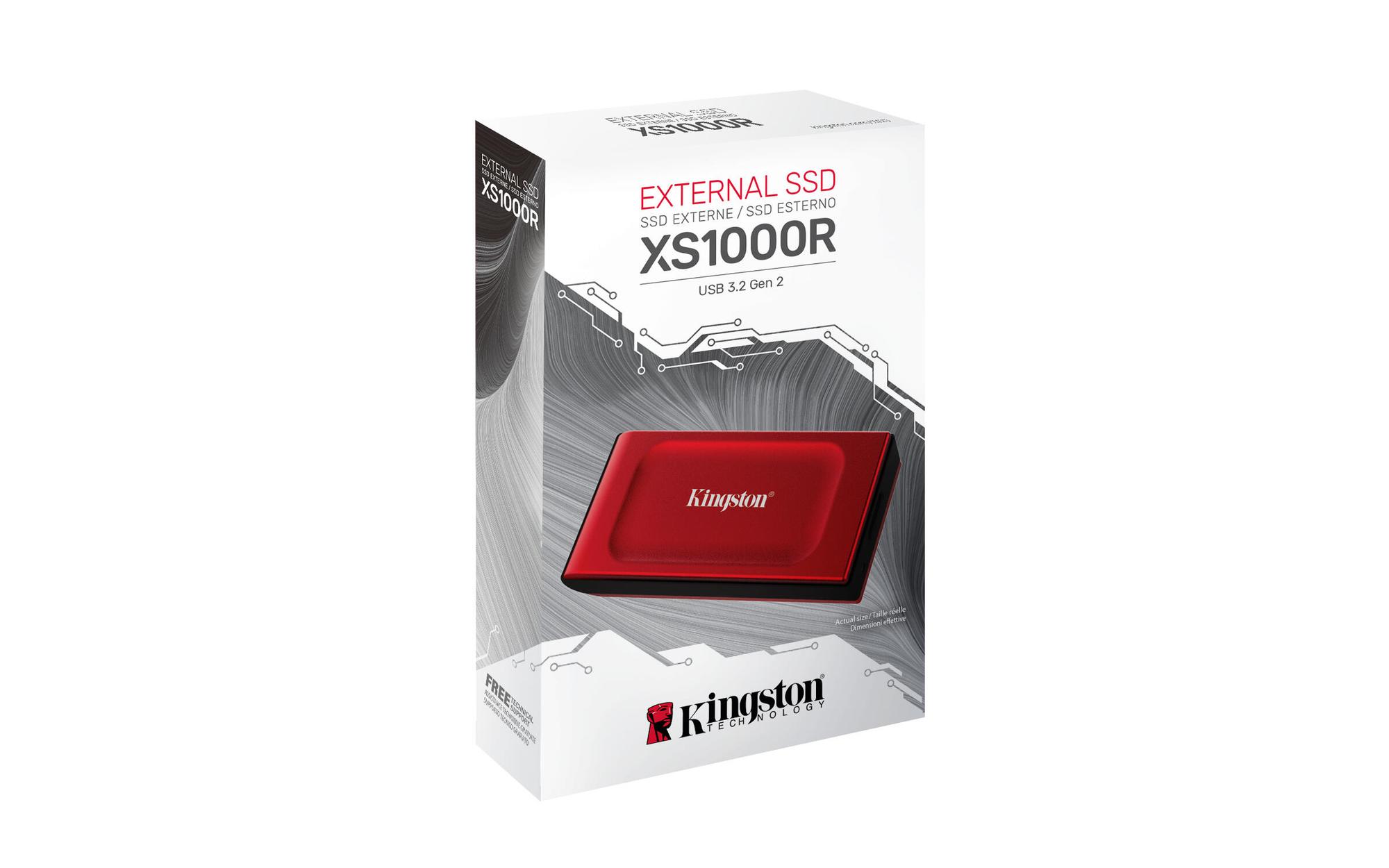 Kingston SSD esterno XS1000 1TB / SXS1000R/1000G Rosso