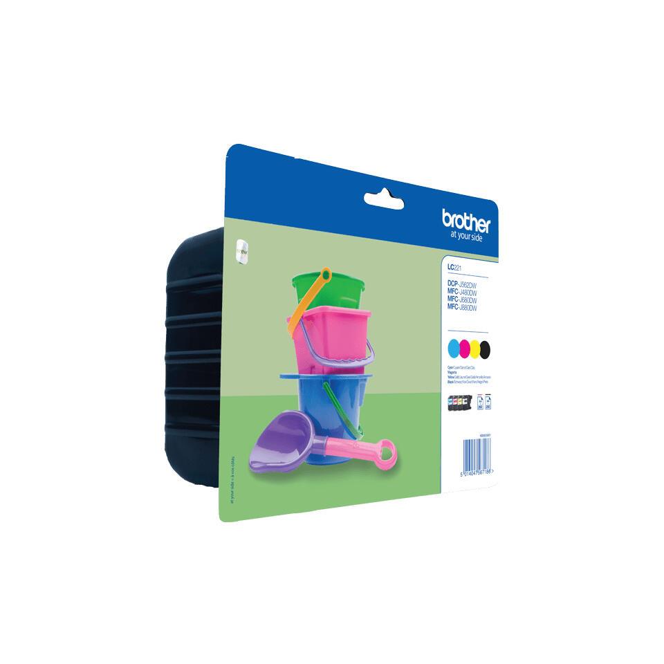 Brother Encre LC-221VALBP / LC221VALBP BK,C,M,Y Multipack