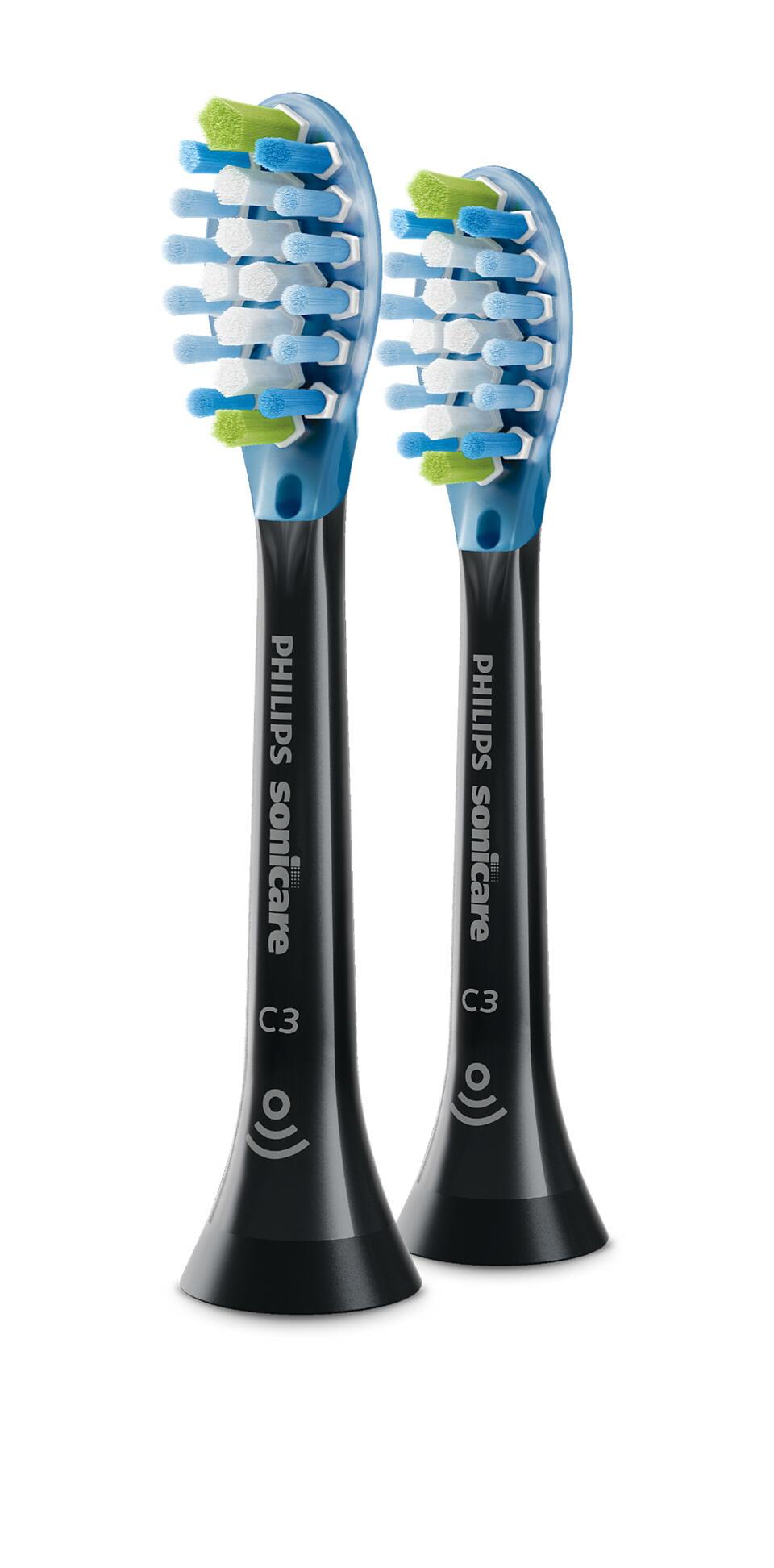 Philips Spazzolino da denti collegabile Sonicare C3 Premium Plaque Defence / HX9042/88 Nero Doppelpack