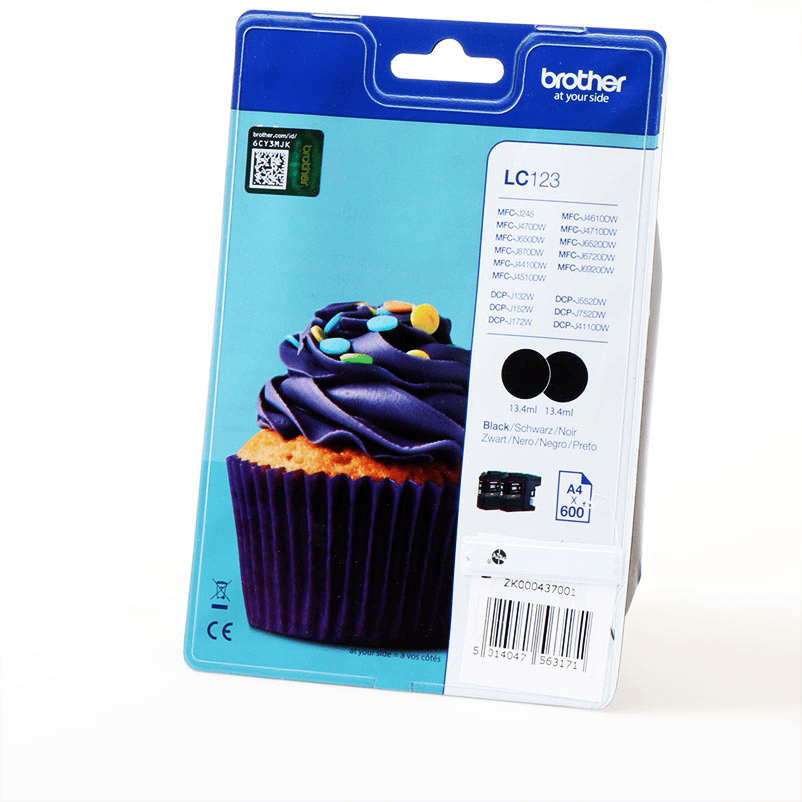 Brother Encre LC-123BKBP2DR Noir