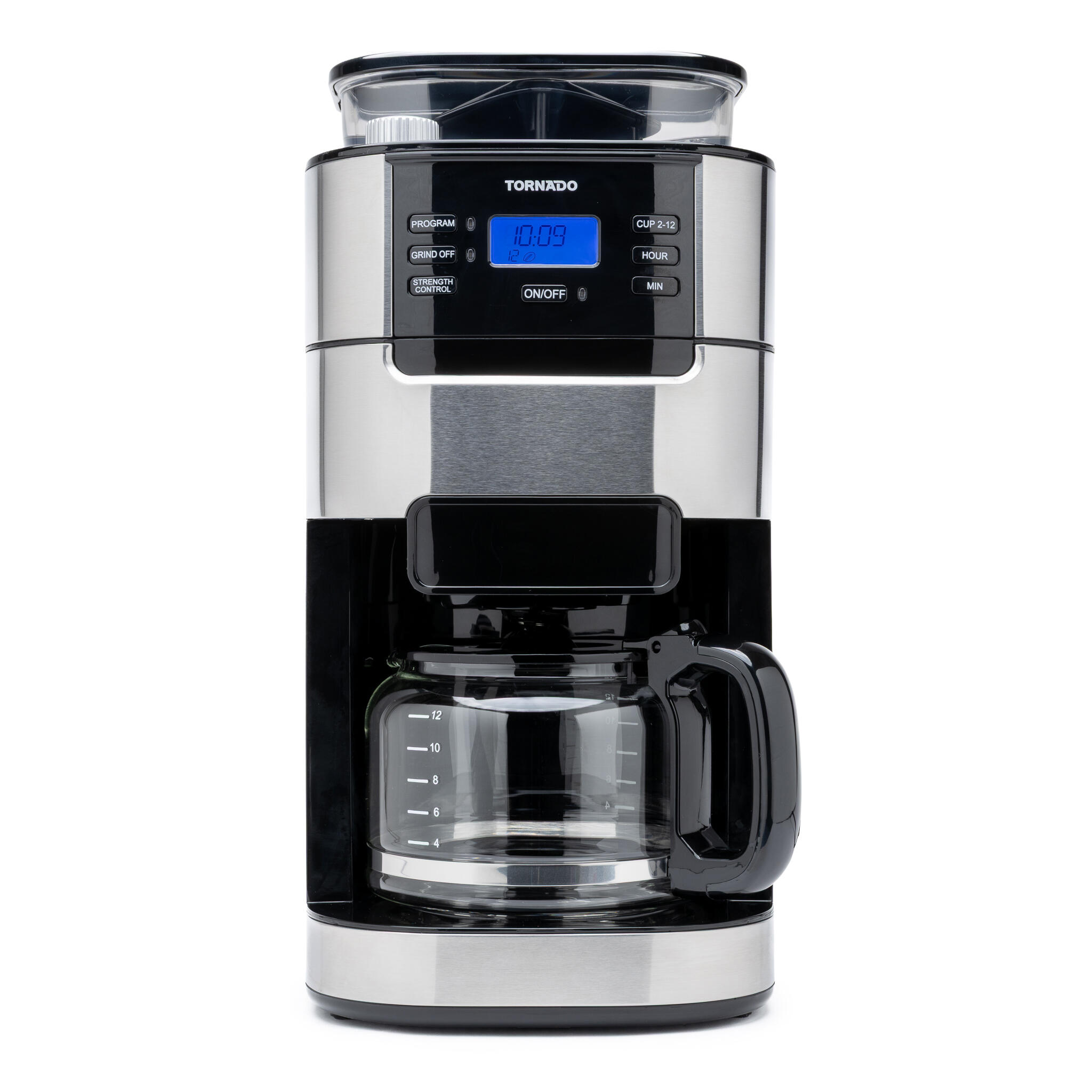 TORNADO Cafetera de filtro TCM1025A-GS Negro