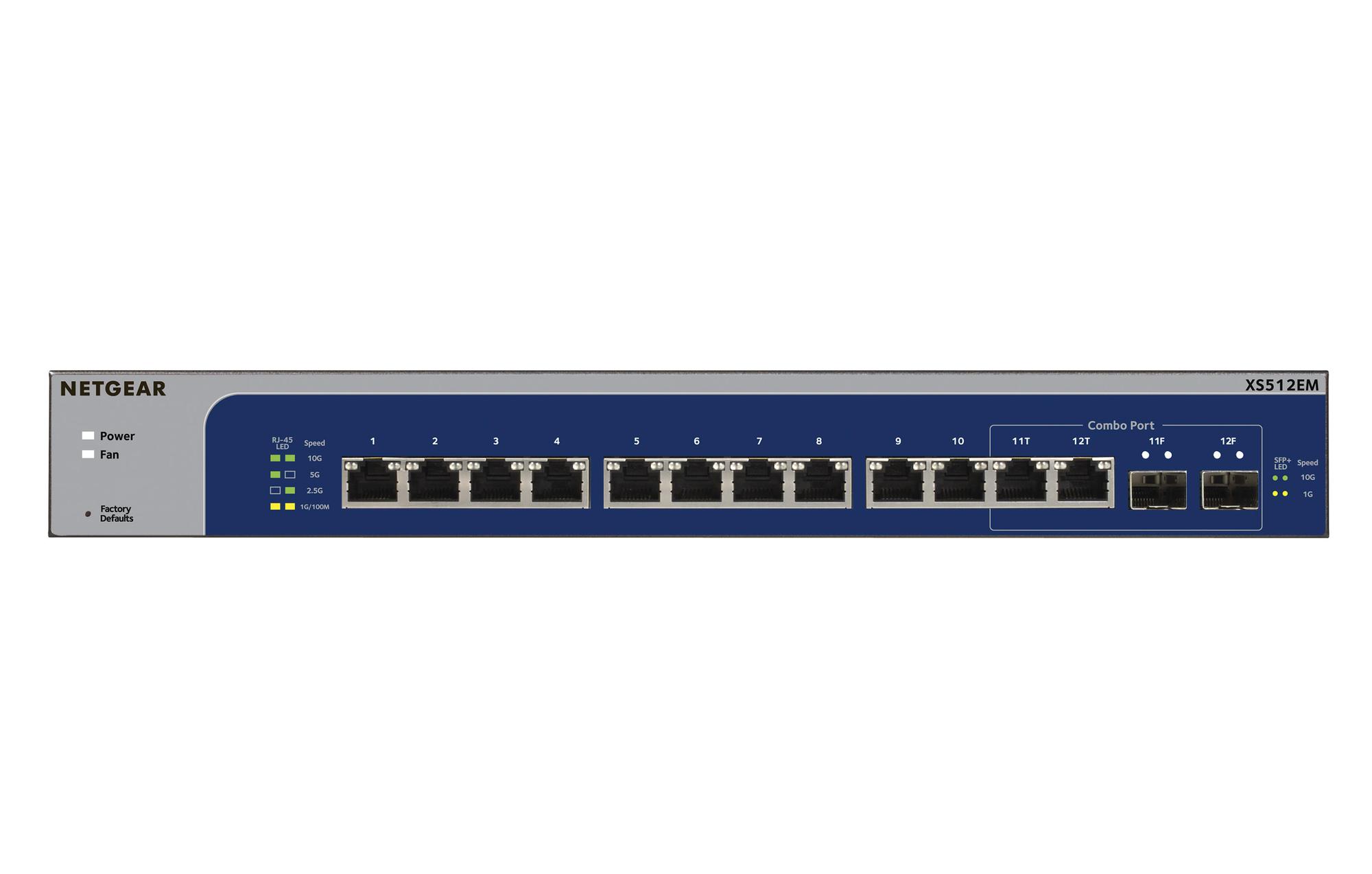 Netgear Switch XS512EM / XS512EM-100EUS Blau, Grau