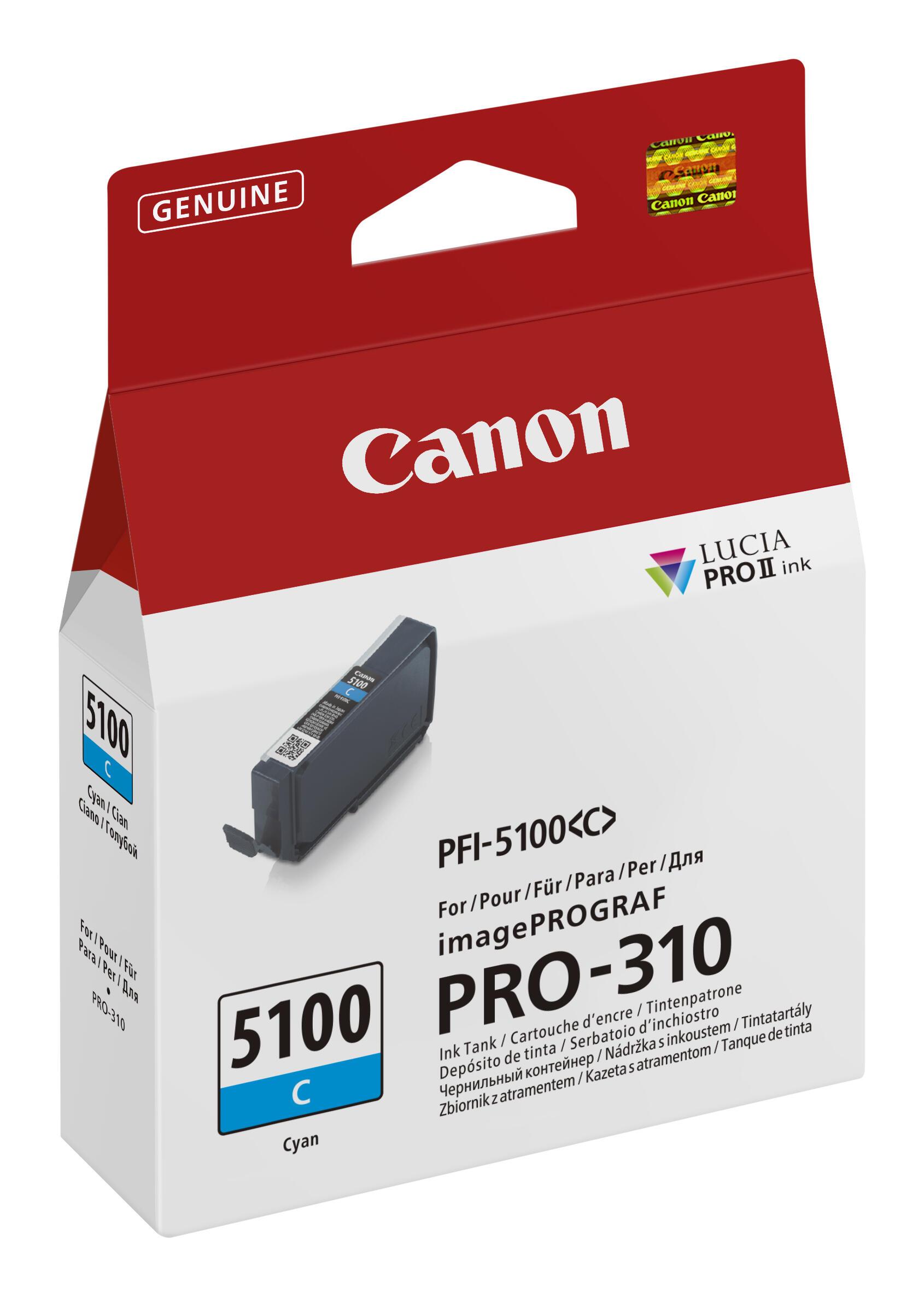 Canon Tinte PFI-5100 C / 6953C001 Cyan Standard