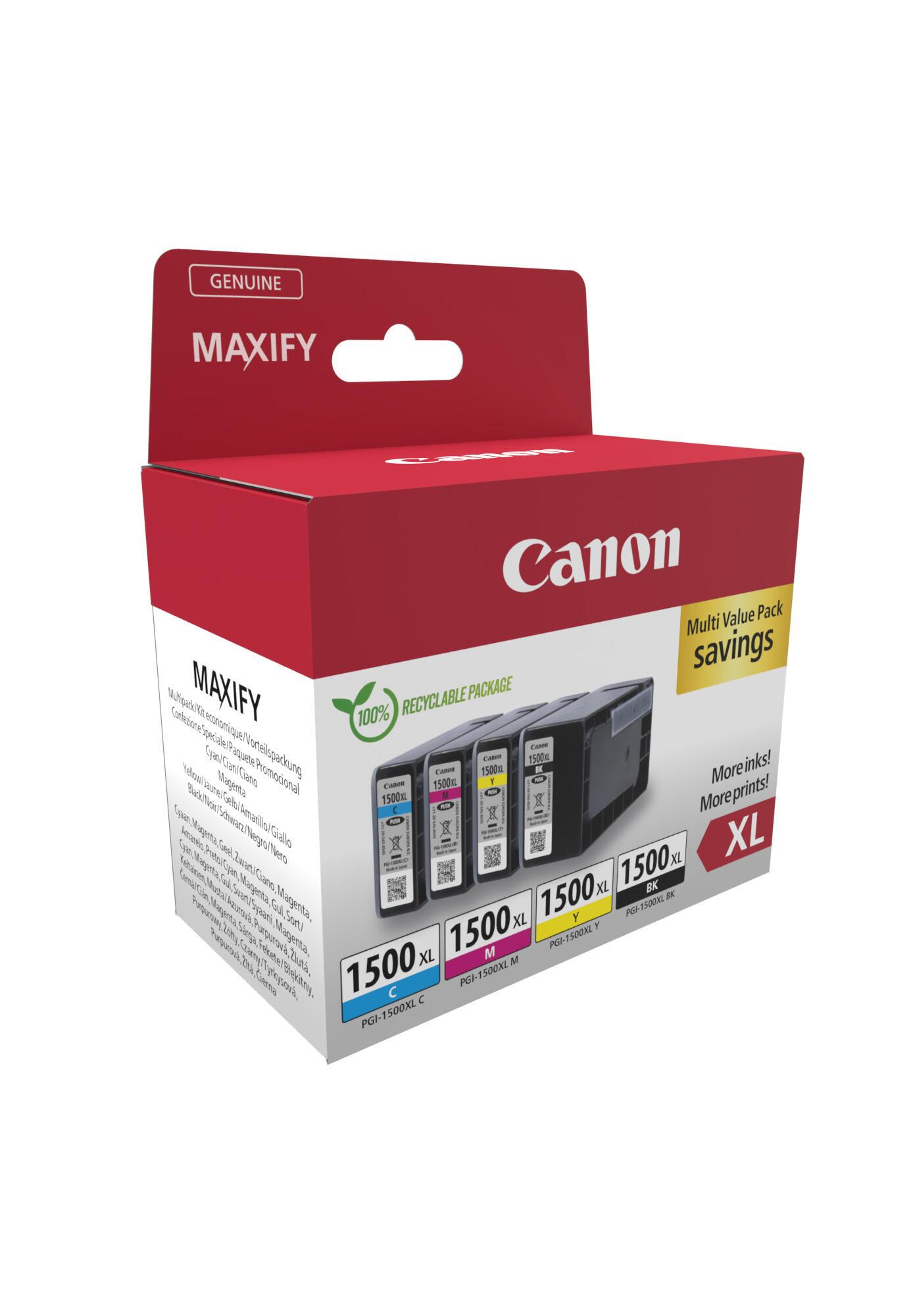 Canon Encre PGI-1500XL / 9182B010 BK,C,M,Y XL