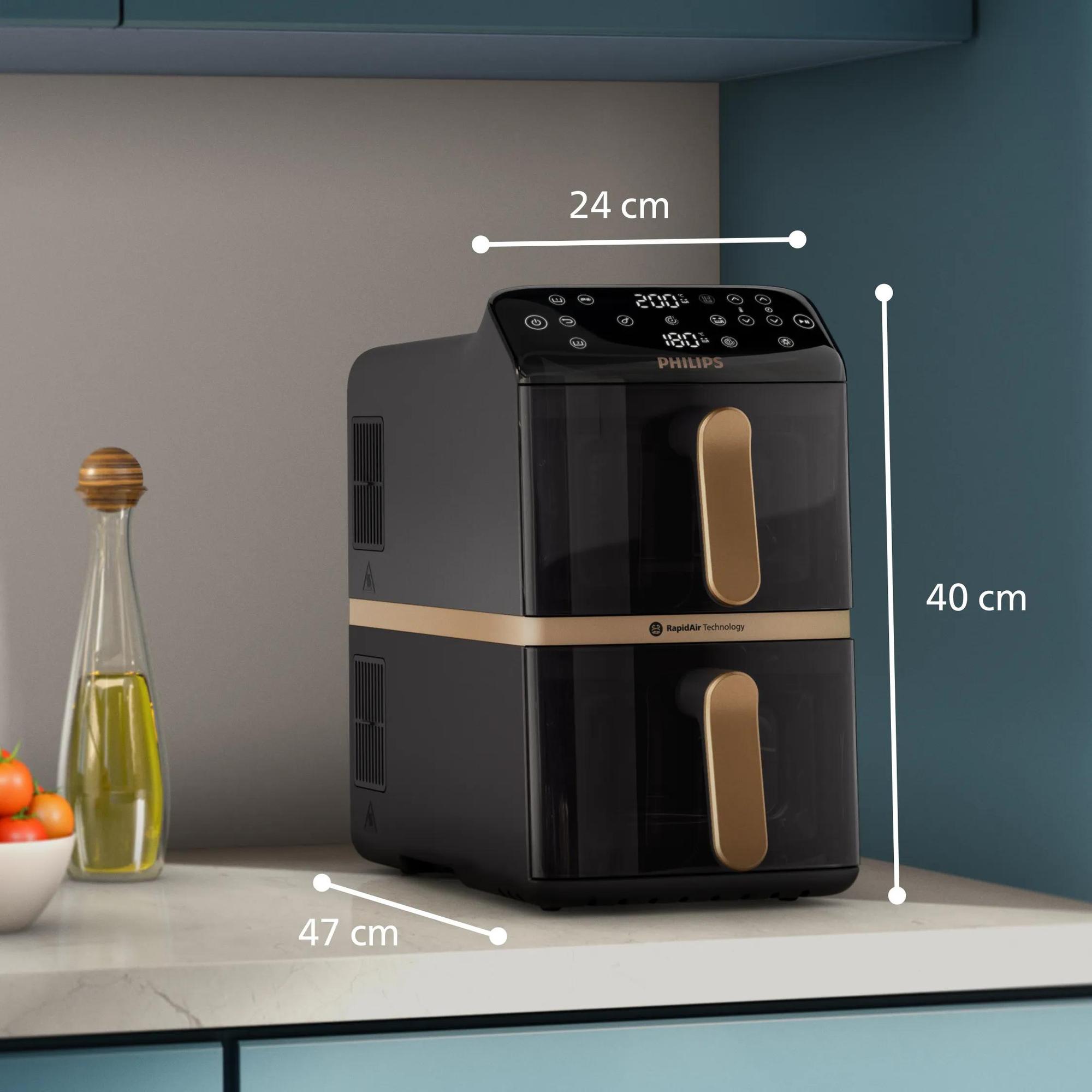 Philips Heißluft Fritteuse 4000 Series / NA462/70 Schwarz