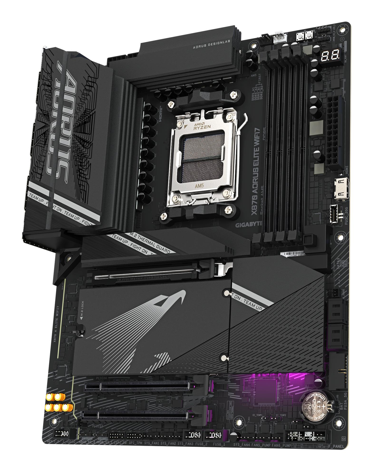 GIGABYTE Carte mère X870 Aorus Elite WiFi7 / X870 A ELITE WIFI7 Noir