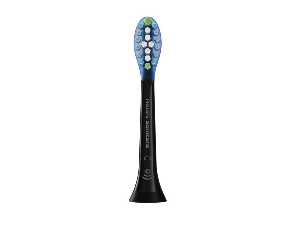 Philips Spazzolino da denti collegabile Sonicare C3 Premium Plaque Defence / HX9042/88 Nero Doppelpack