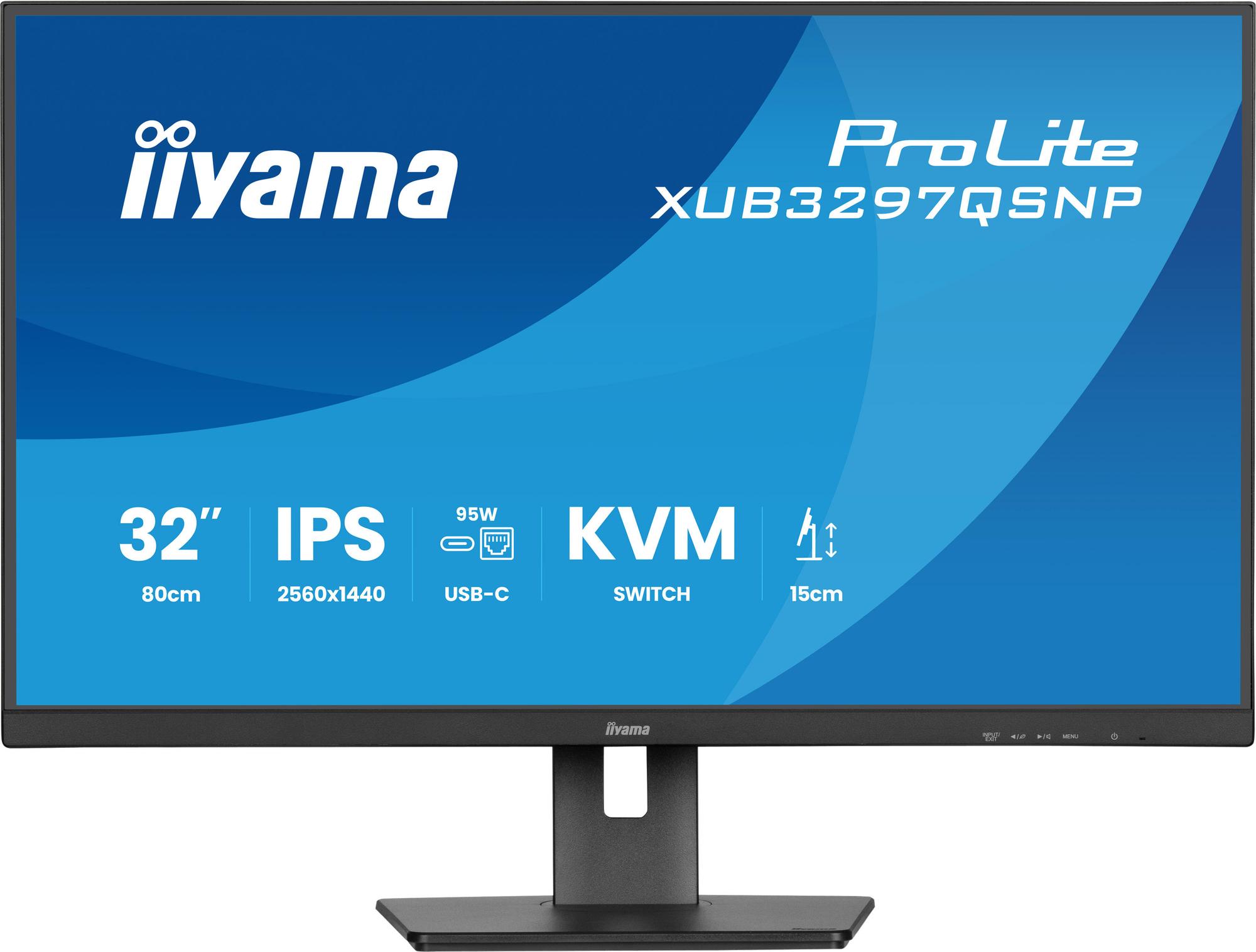 iiyama Monitor Pro Lite XUB3297QSNP-B1 / XUB3297QSNP-B1 Black 81.3 cm (32")