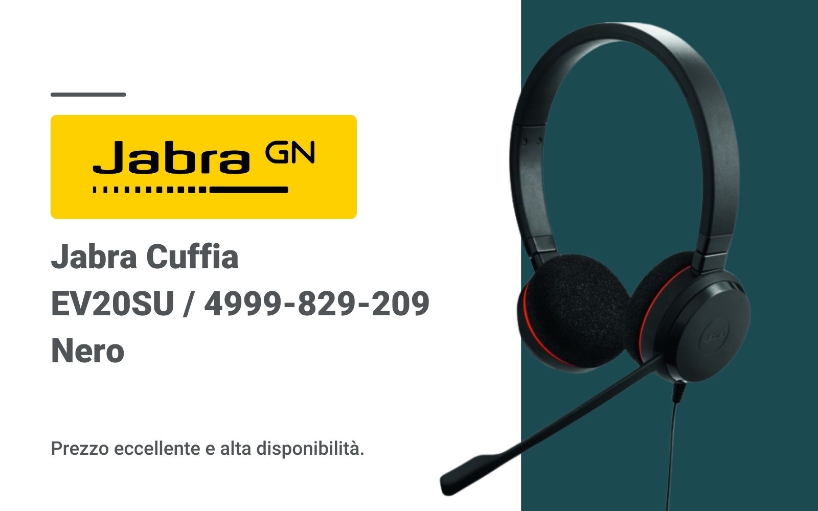 Jabra Cuffia EV20SU Nero